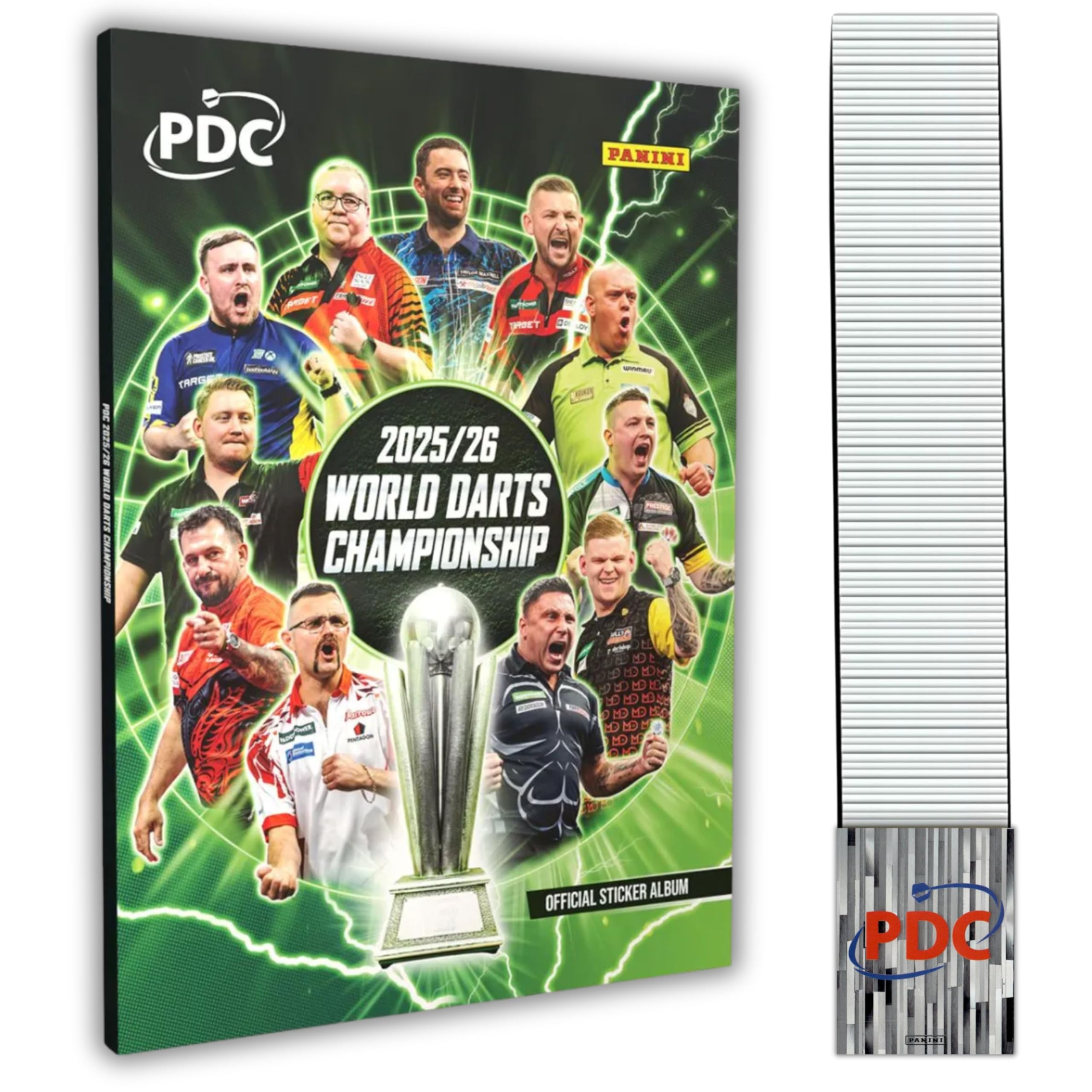 Panini Darts PDC World Championship 2026 Sticker | Komplettes Set mit 312 Sticker sortiert | Ohne Album