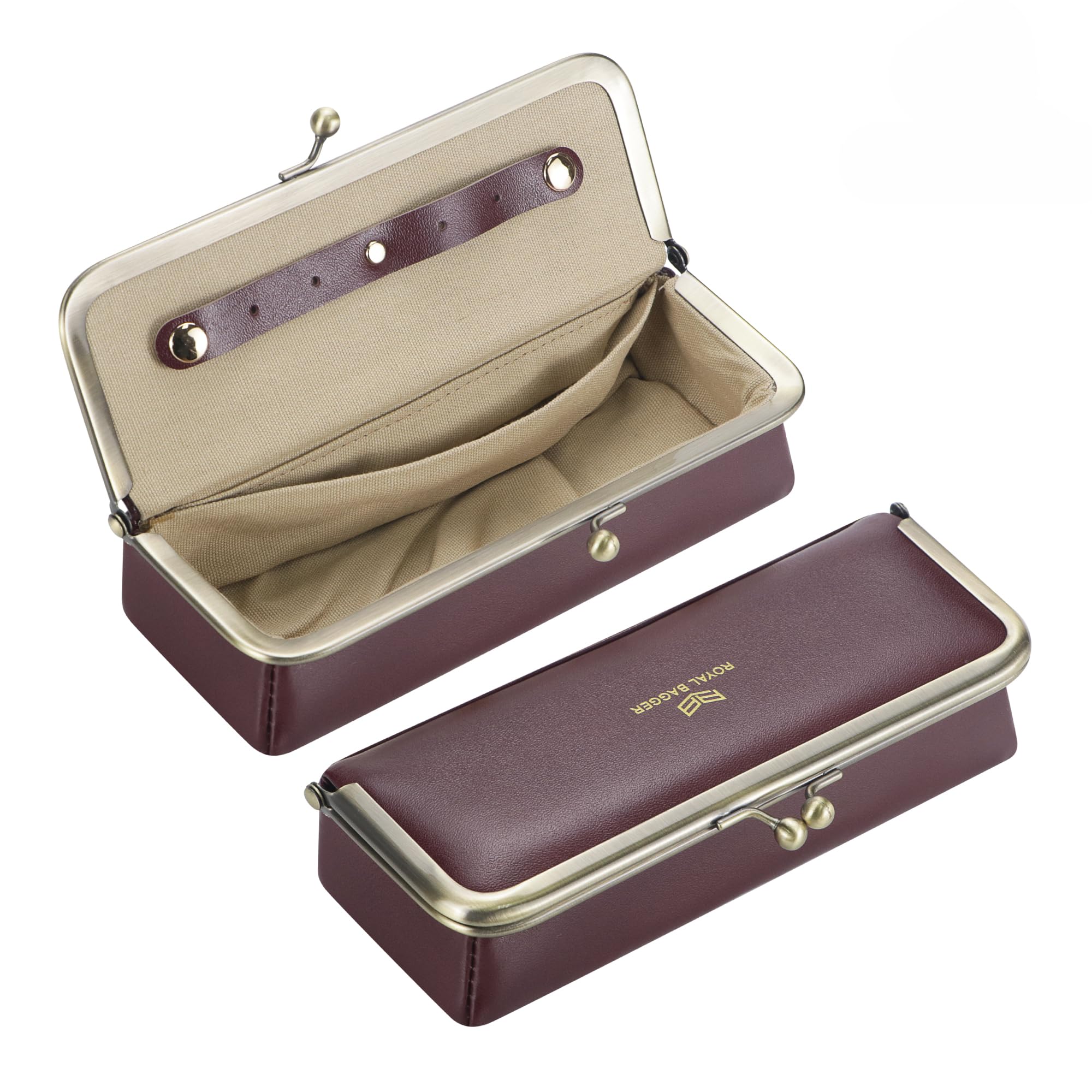 Royal Bagger Echte Kuhleder Mini Schmuck Box Frauen Münze Ta