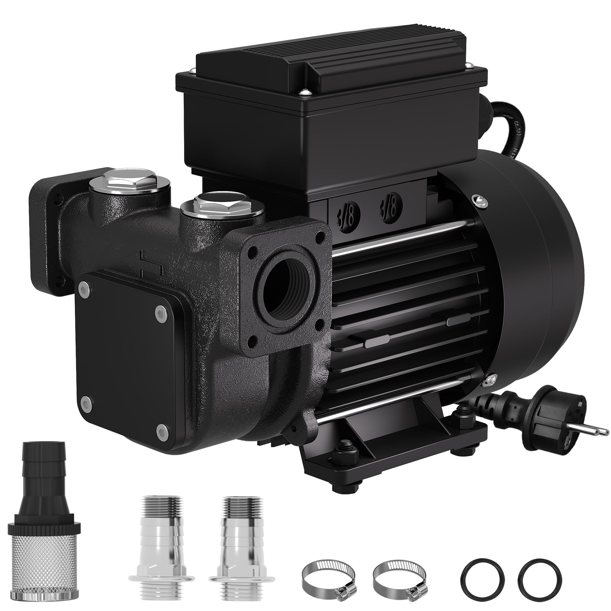 Wiltec Pompa do oleju napędowego, opałowego i biodiesla 750 W 100 l/min, wysokość ssania 3 m tłoczenie 25 m, samozasysająca