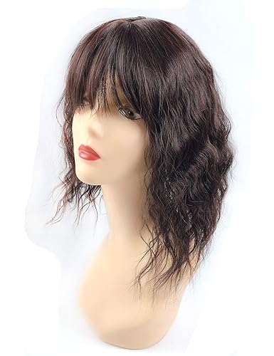 Miniatura 6 de Pinza de cabello ondulado con clip en parte media con flecos picados gruesos13.8 in, marrón oscuro