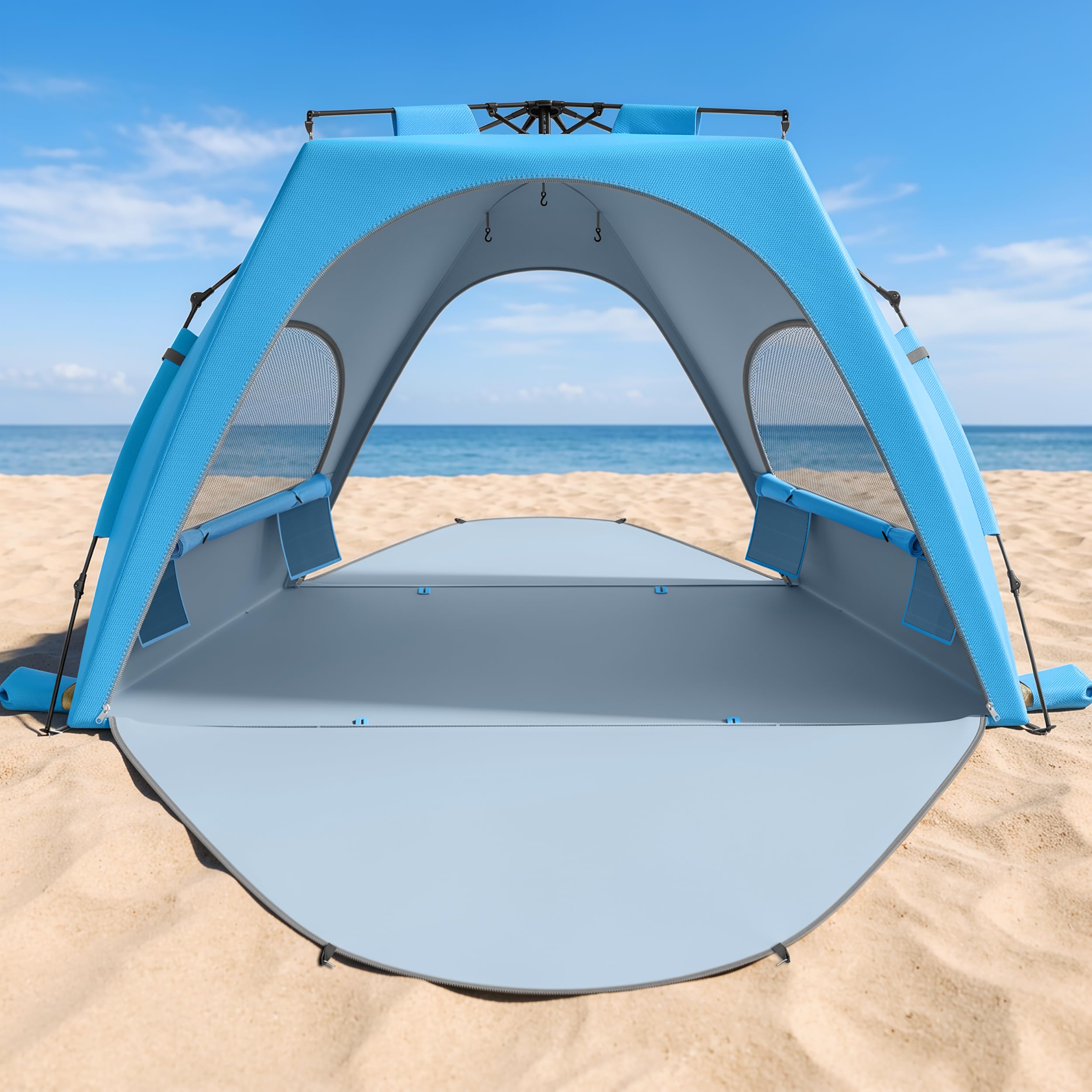 Raynesys Pop up Beach Tent Sun Shelter for 3-4 Person