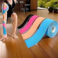 Kit 2 Bandagem Elástica Premium Adesiva, 5m, Suporte Muscular, Alívio De Dores, Fisioterapia E Reabilitação, Kinesio, Marca VARENZIA