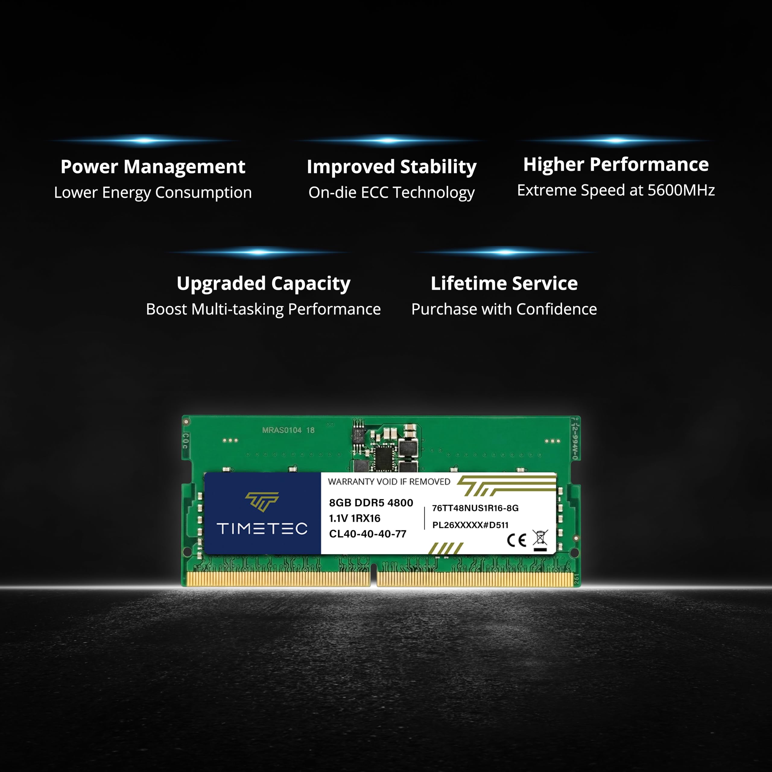 DDR5 4800MHz 16GB (8GBx2) メモリキット Amazon.co.jp: Timetec 16GB KIT(2x8GB) DDR5 4800MHz PC5-38400
