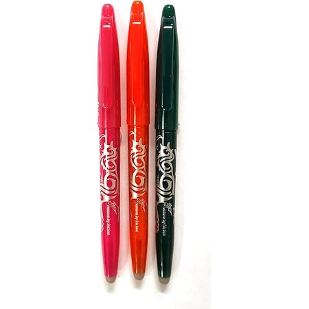 Pilot Frixion Erasable Rollerball Pen Erase Write Pen Rub Out Pen Pen Rubber Pink Orange Green Pack 3 Amazon Co Uk Office Products