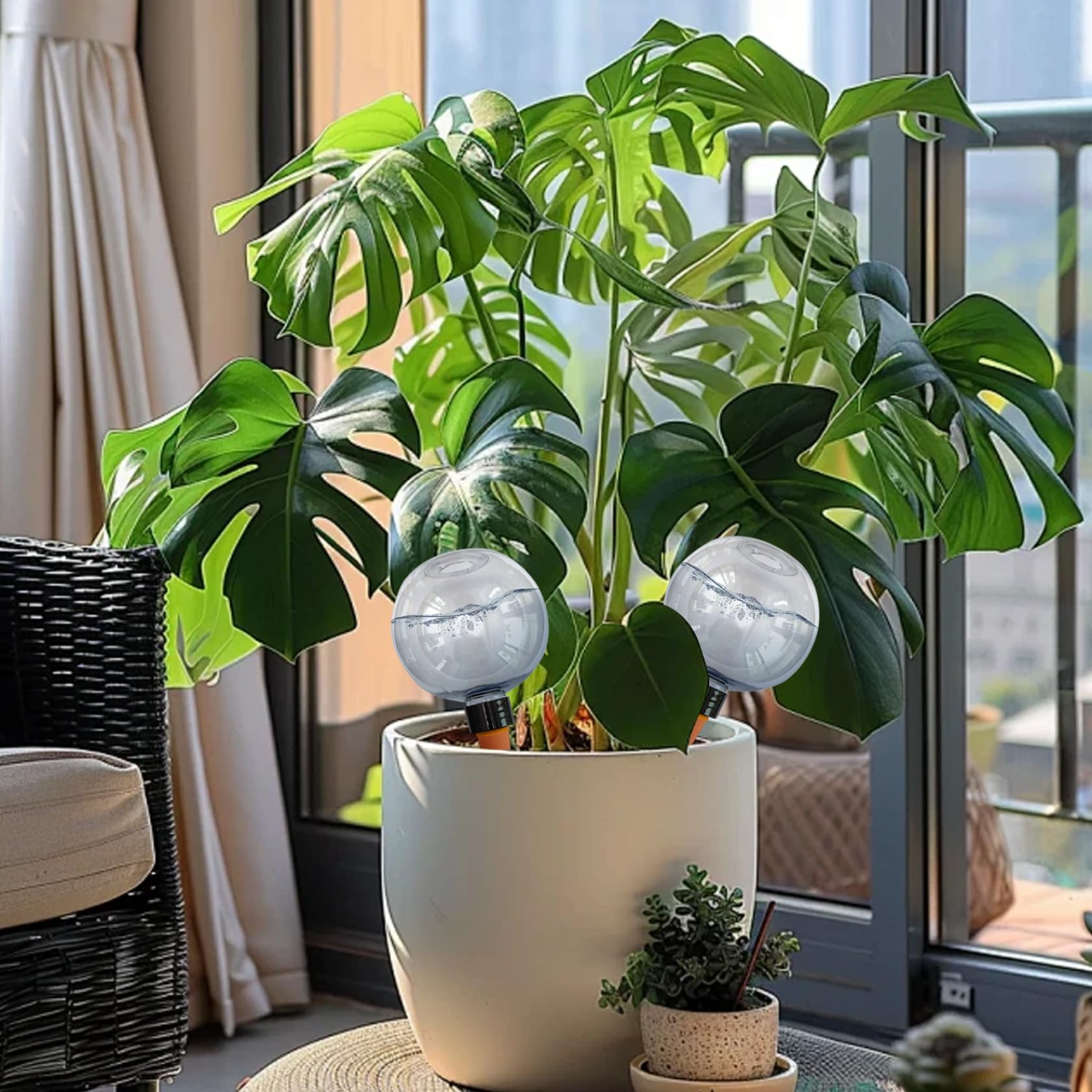 Lot de 9 globes d'arrosage automatique en plastique de 500 ml avec système d'arrosage à libération lente pour plantes