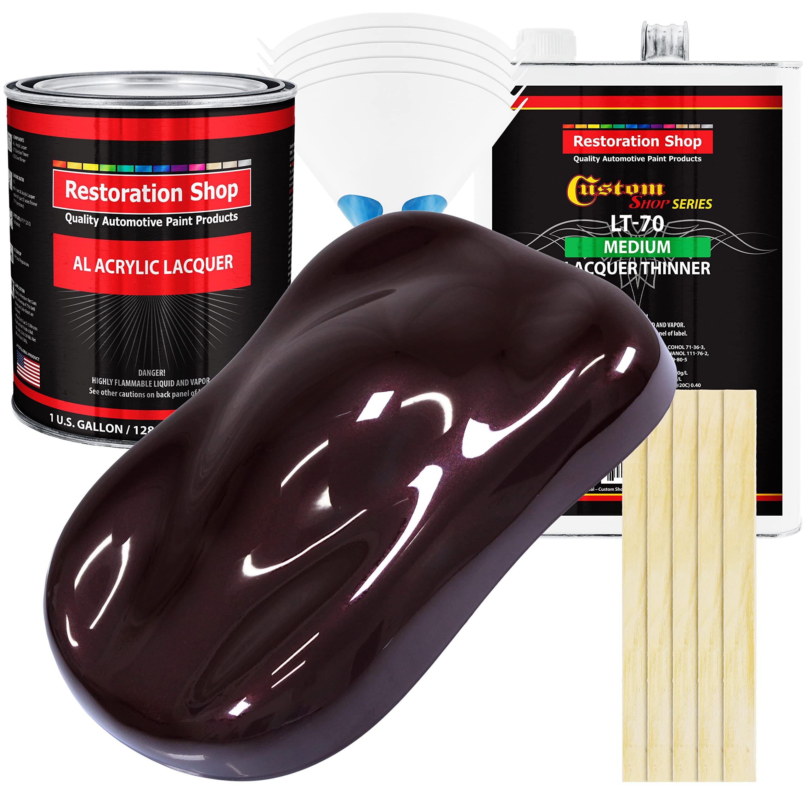 Restoration Shop Black Cherry Pearl Acrylic Enamel Auto Paint – Gallon Kit W/ Hardener - View #4