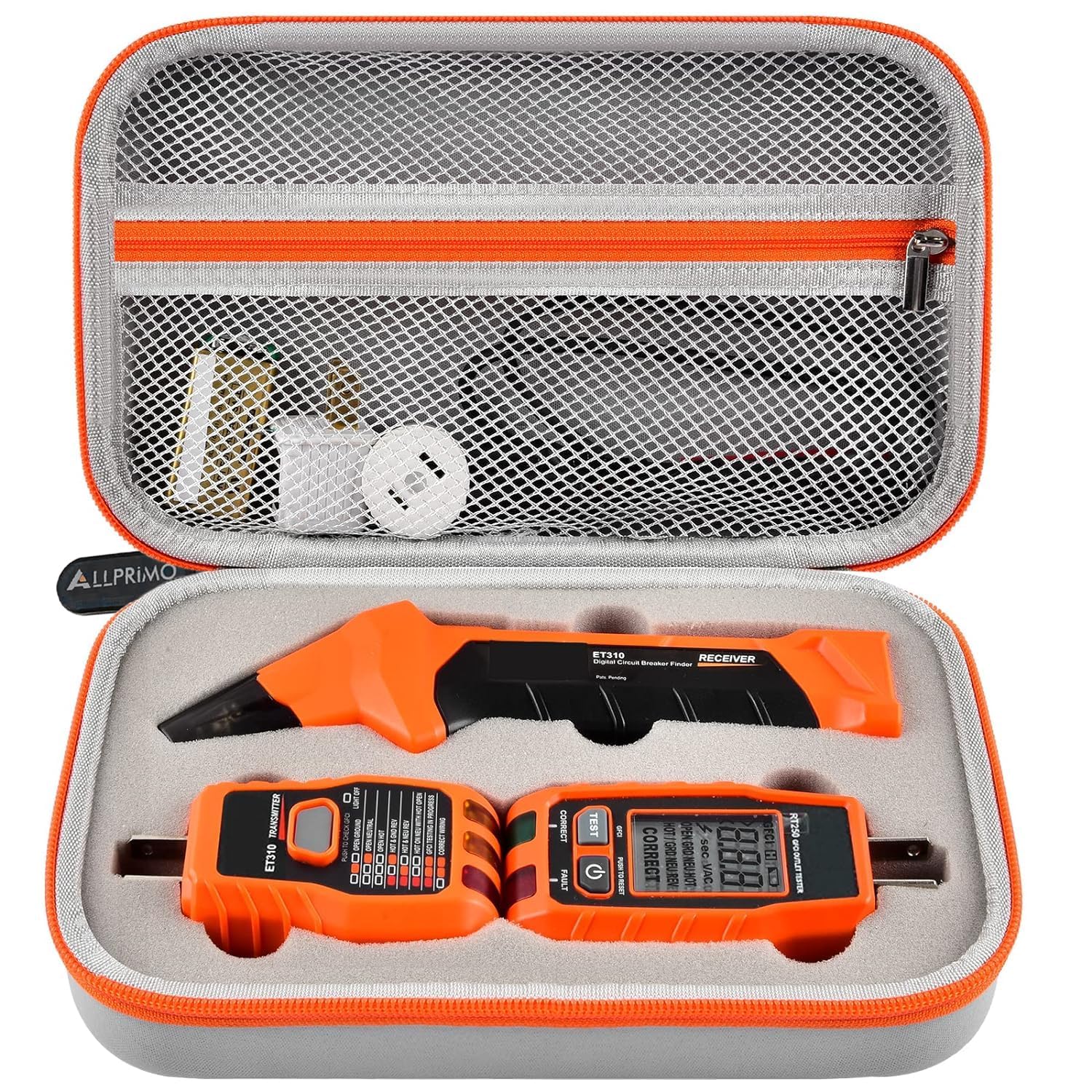 Case Compatible with Klein Tools ET310 AC Circuit Breaker Finder & 80041 Outlet Repair Tool Kit & RT250 for GFCI Receptacle Tester. Electrical Tools Storage Organizer Holder for Accessories (Box Only)-image-19