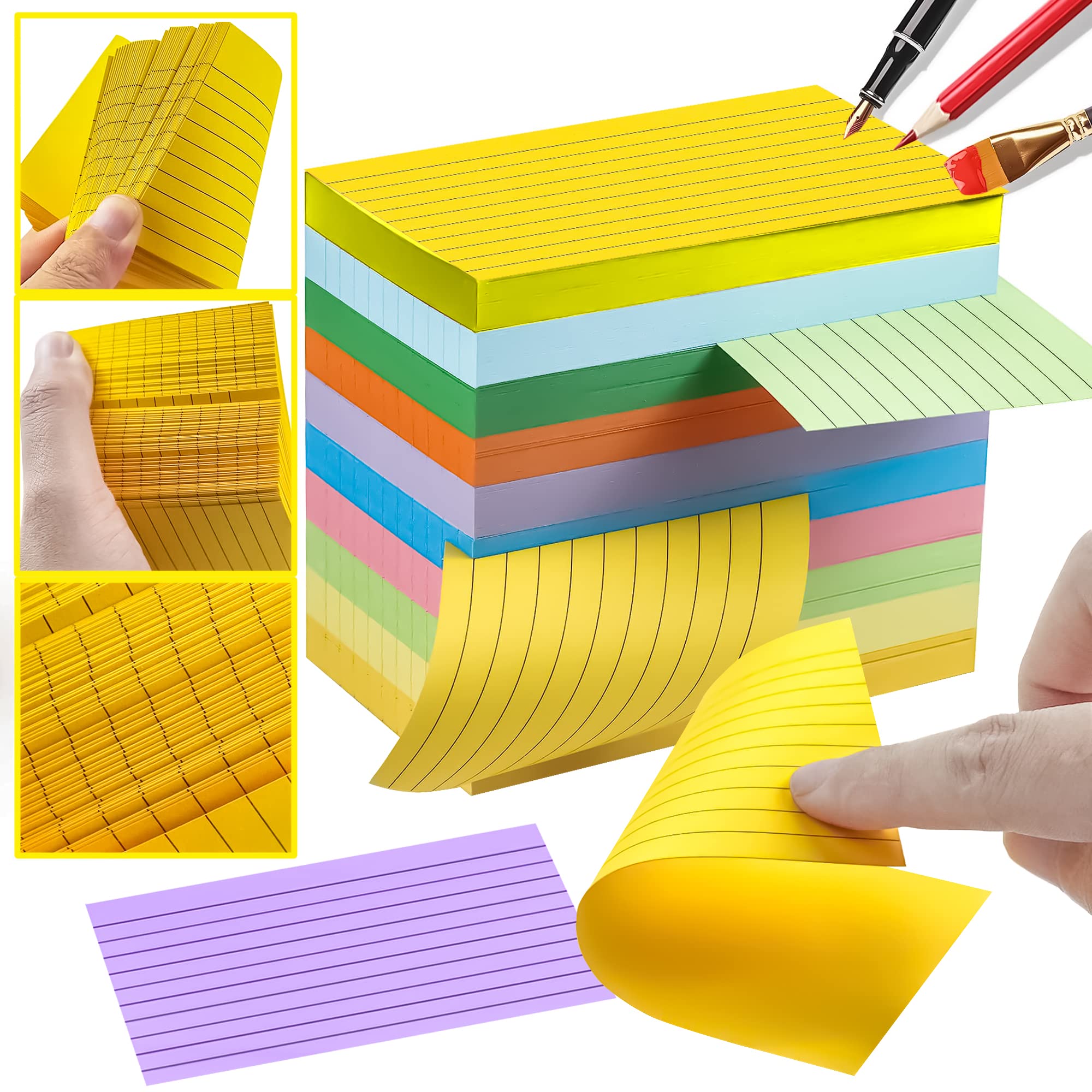 ❁Ma❁ページ MotBach 600 Pieces Index Cards Flash Cards,3