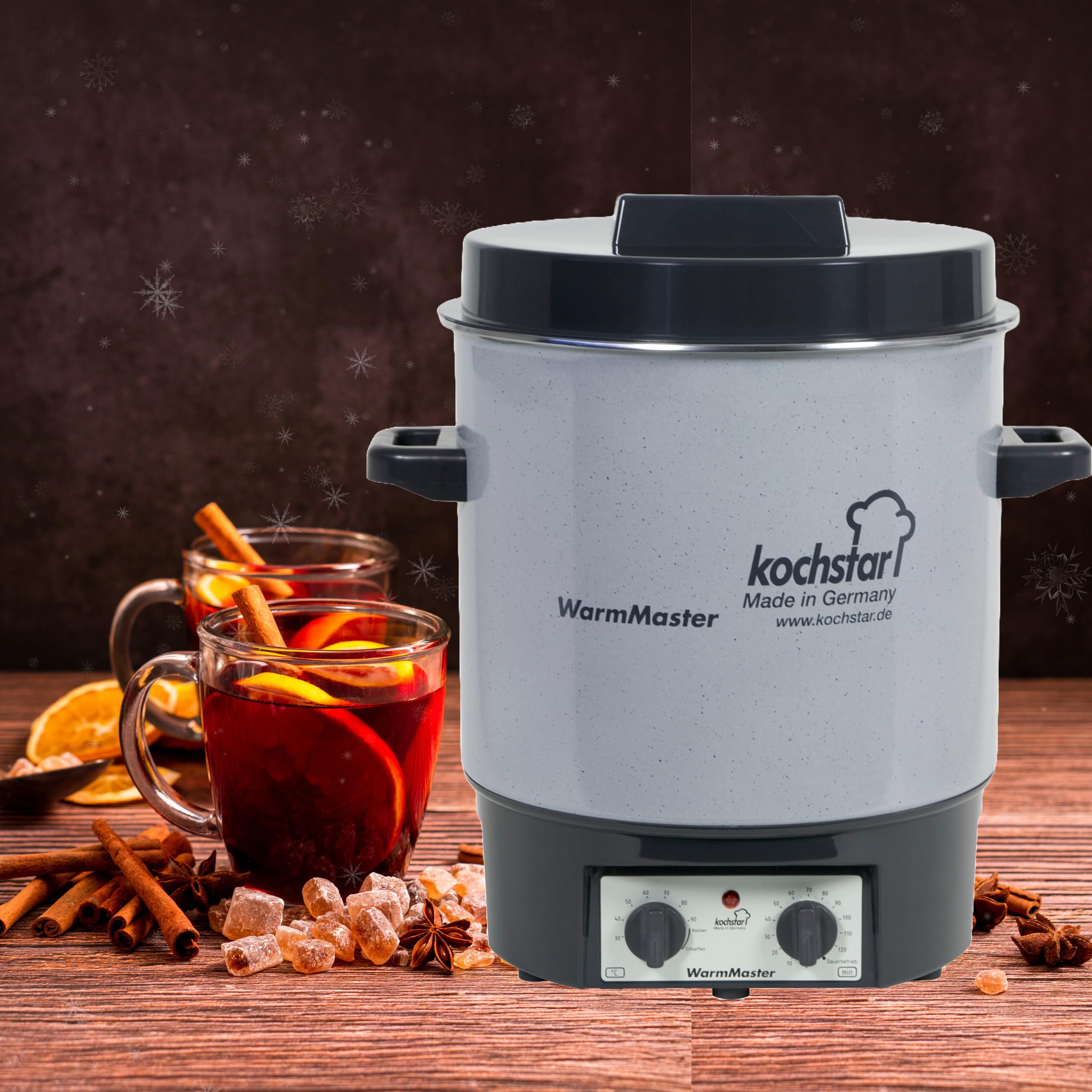 Kochstar K99102035, Stérilisateur Electrique Thermostat + Minuteur Email Gris, 45,5 x 36,7 x 41,5 cm