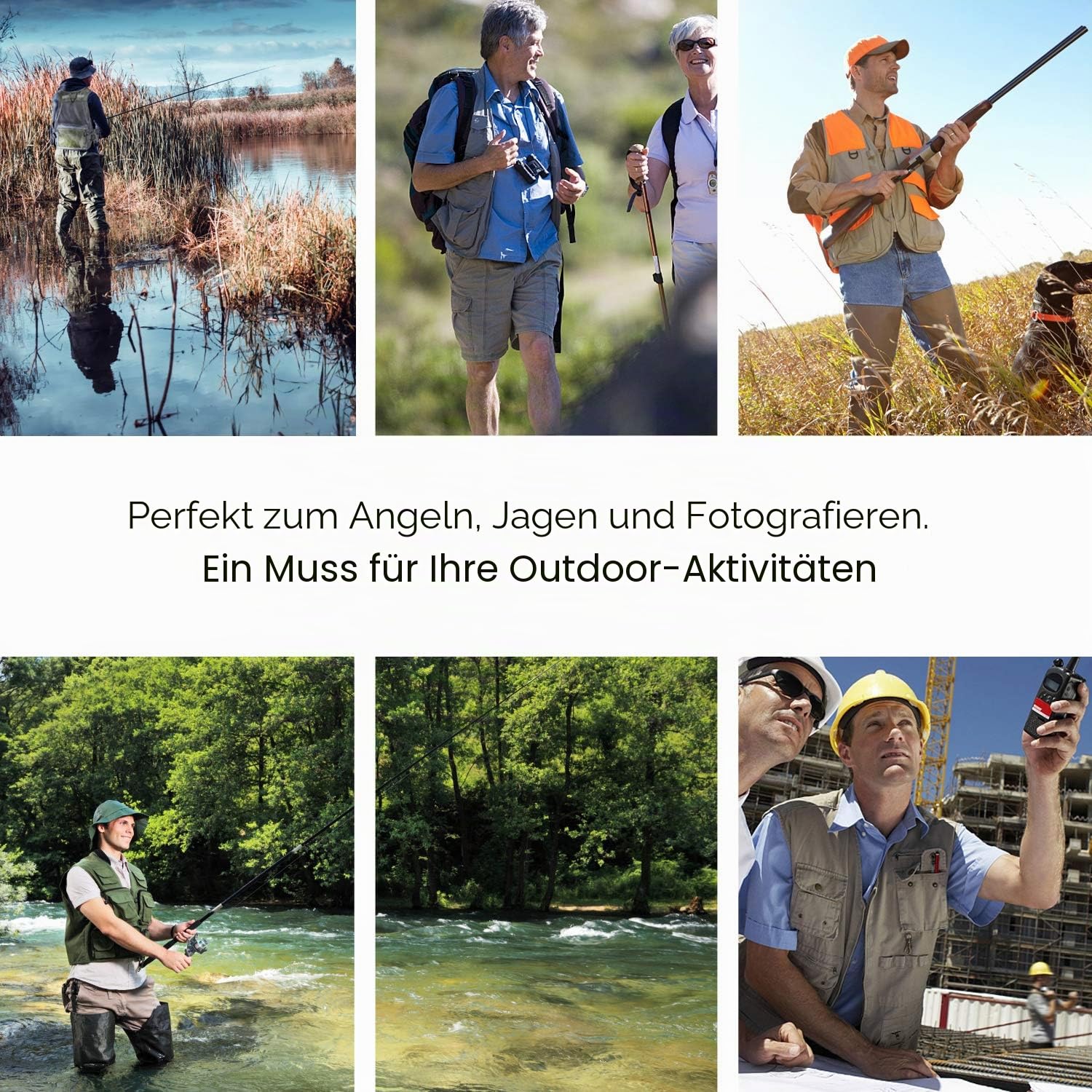 PELLOR Herren Outdoor Weste Atmungsaktiv mit Taschen für Jagd Angeln