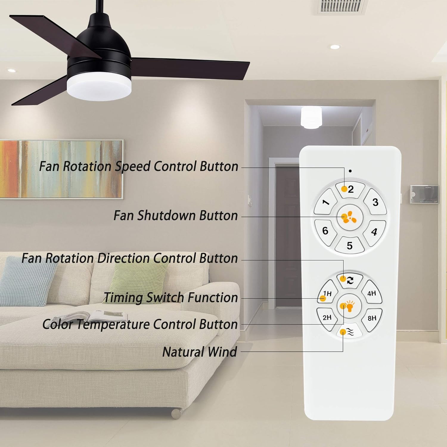 Nеw Prоduсt SOLLA Ceiling Fans with LED Light and Remote Control, 42 Inch, Noiseless Reversible Motor, 6-Speed, 3-Blade, 3 Color Temperature Optional, Matt Black Tесh Dеаlѕ 🔥 SOLLA Ceiling Fans with LED Light and Remote Control, 42 Inch, Noiseless Reversible Motor, 6-Speed, 3-Blade, 3 Color Temperature Optional, Matt Black