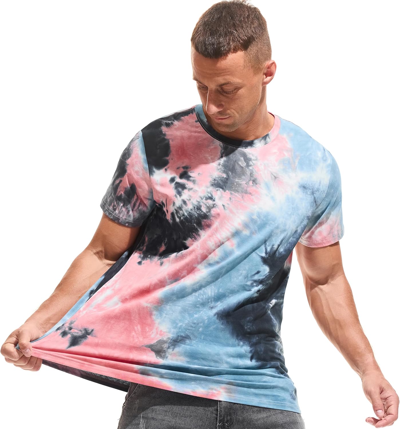 YININF Mens Hipster Hip Hop Short Sleeve Print T-Shirt Shirts Men - Image 4