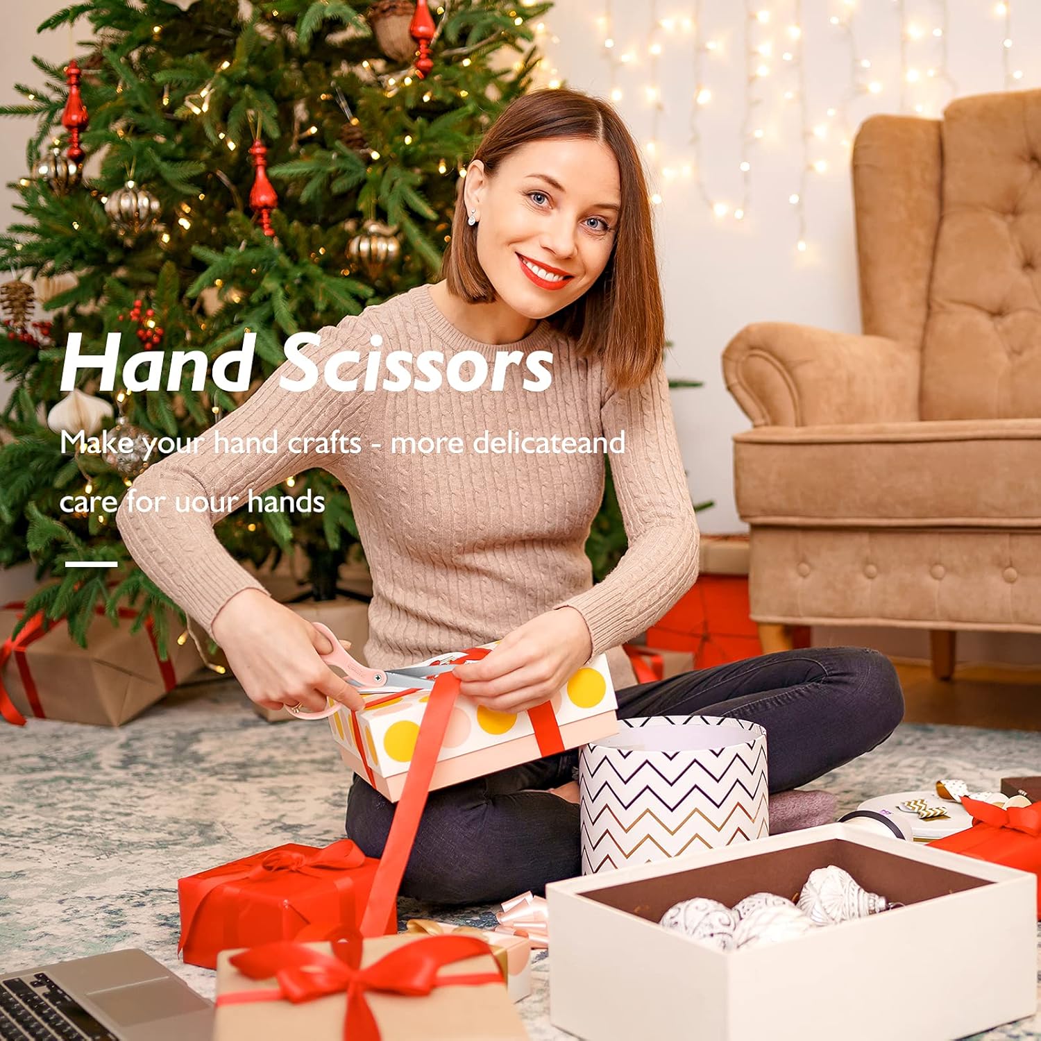 Scissors, Niutop 8" All Purpose Scissors Ergonomic Comfort Grip Craft Shears Sharp Scissors for Office Home Household Sewing High/Middle School Students Supplies, Pastel Pink/Blue/Green, 3-Pack : Arts, Crafts & Sewing