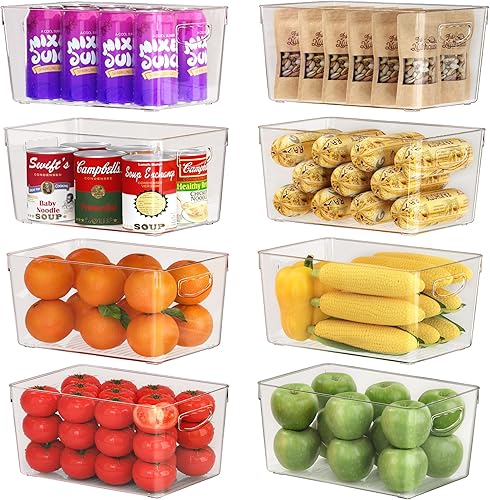 Miniatura 3 de theaoo Contenedores organizadores de refrigerador apilables grandes