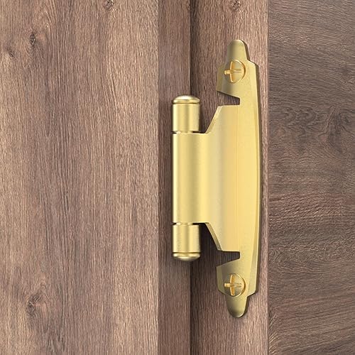 Miniatura 2 de Chibery Bisagras de gabinete de 38 pulgadas, paquete de 6 bisagras de montaje frontal de cierre automático con parachoques de puerta, accesorios