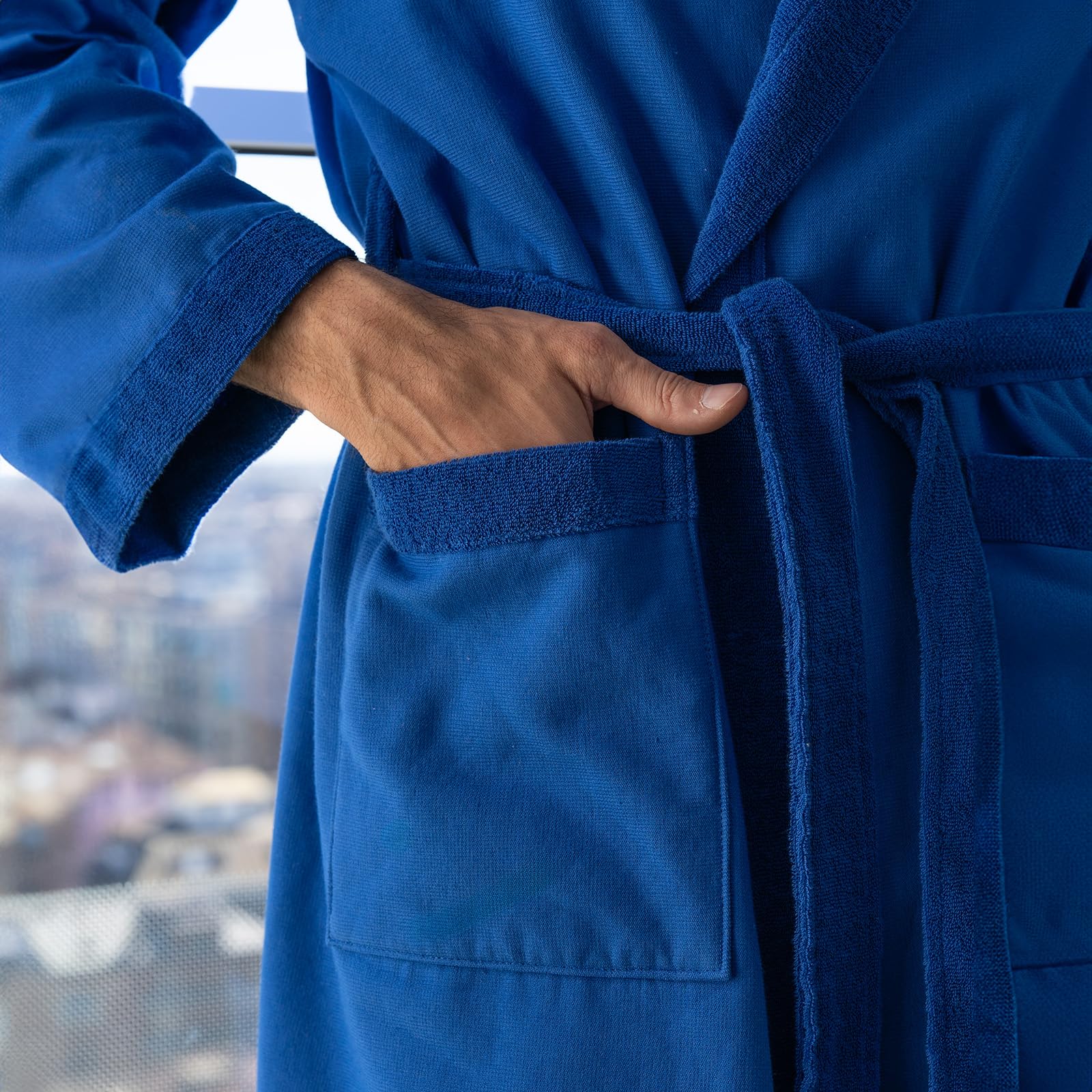 nice homeit Accappatoio Donna e Uomo in Spugna 100% Cotone - Accappatoio Super Assorbente con Cappuccio - Morbido, Leggero, Anti-Pilling, Made in Italia