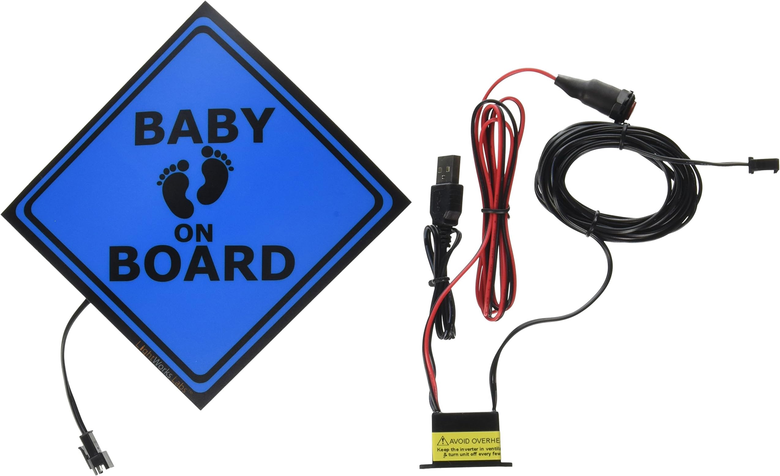 Illuminated Glow Sign, Baby on Board
