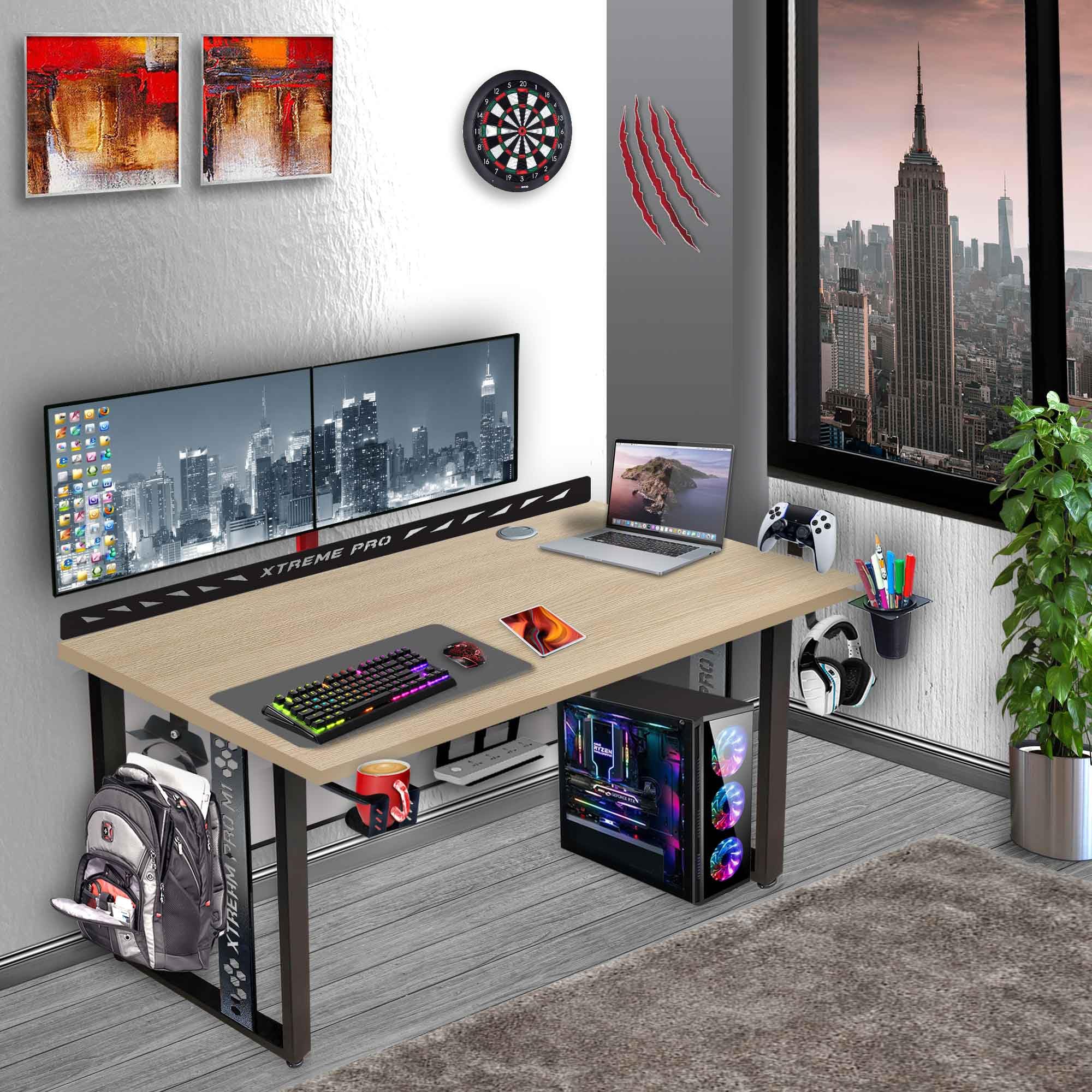 PC　DESK　LOW　90cm　BR Xtreme PRO M1-Gaming, Work & Study Desk. Large for PC, Dual