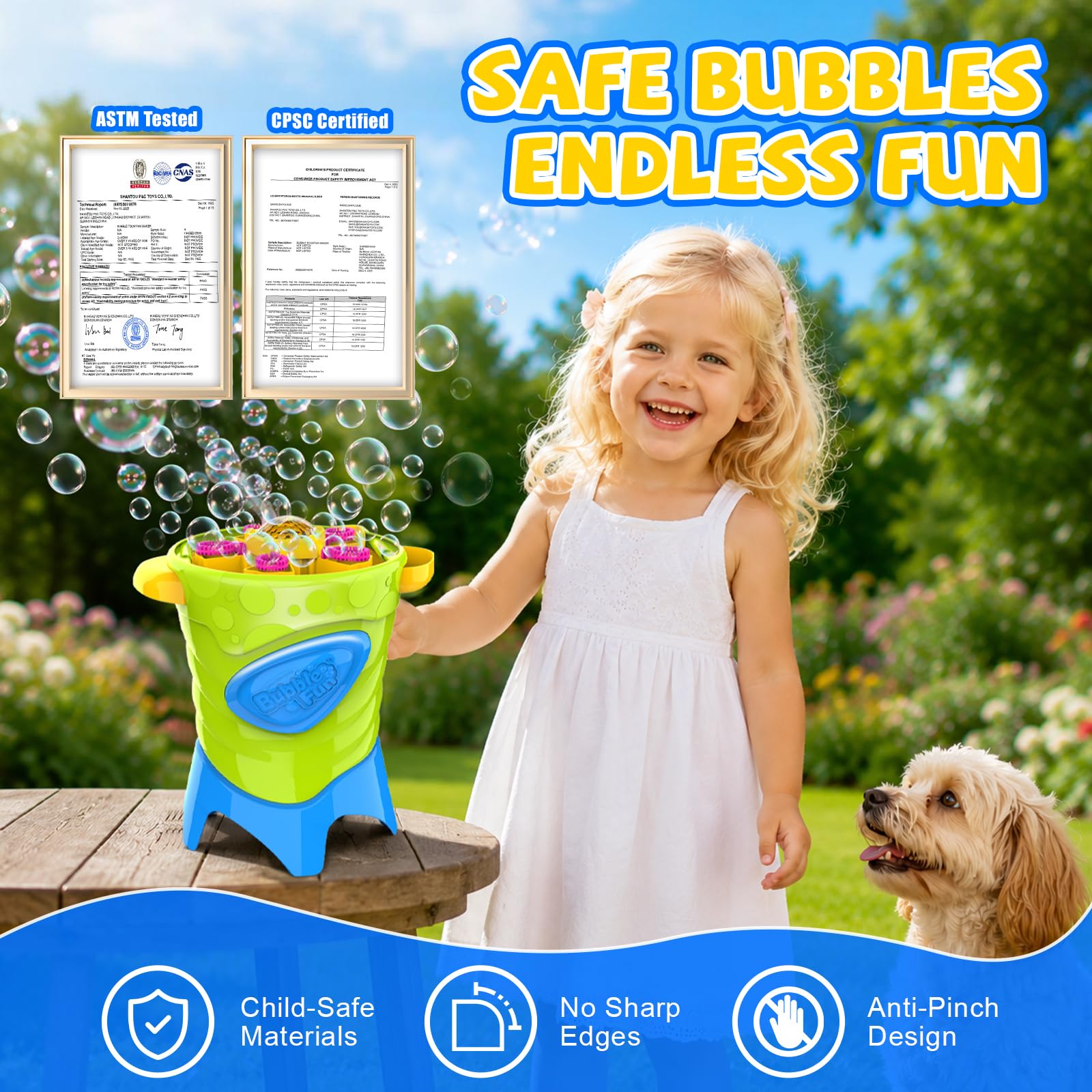 Tiny Typhoon - Máquina automática de burbujas para niños