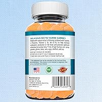 Vista 3 de HERBION Naturals Taurine Gummies with Ginseng & L-Theanine, B-Complex (B3,B6,B12) & Vitamin C, Focus & Mental Clarity Support, Peach-Flavoured