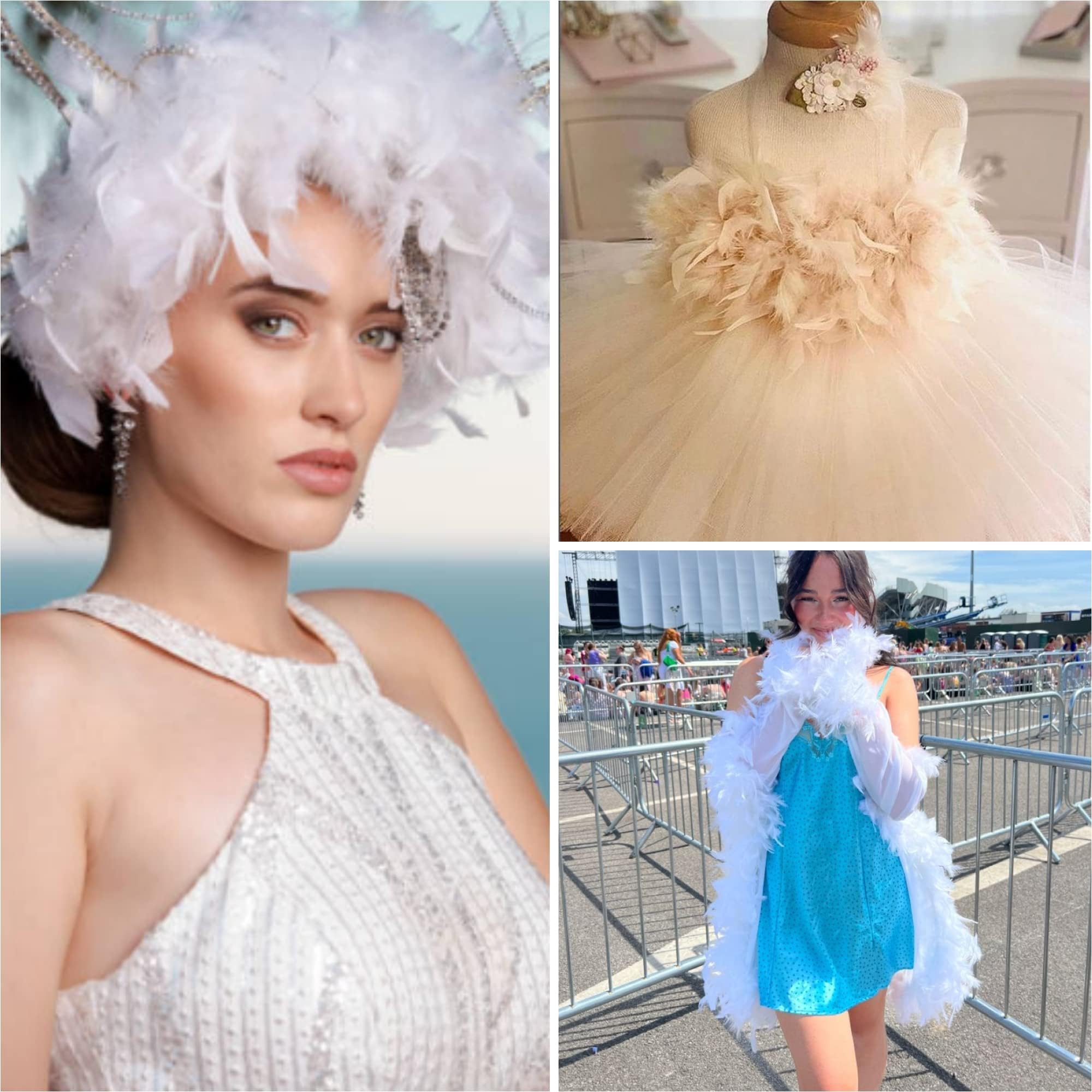 Boa de plumas de 60 g – 2 yardas de plumas de pavo para fiestas, Navidad, centros de mesa de boda, disfraces, conciertos, mascotas y decoración del hogar