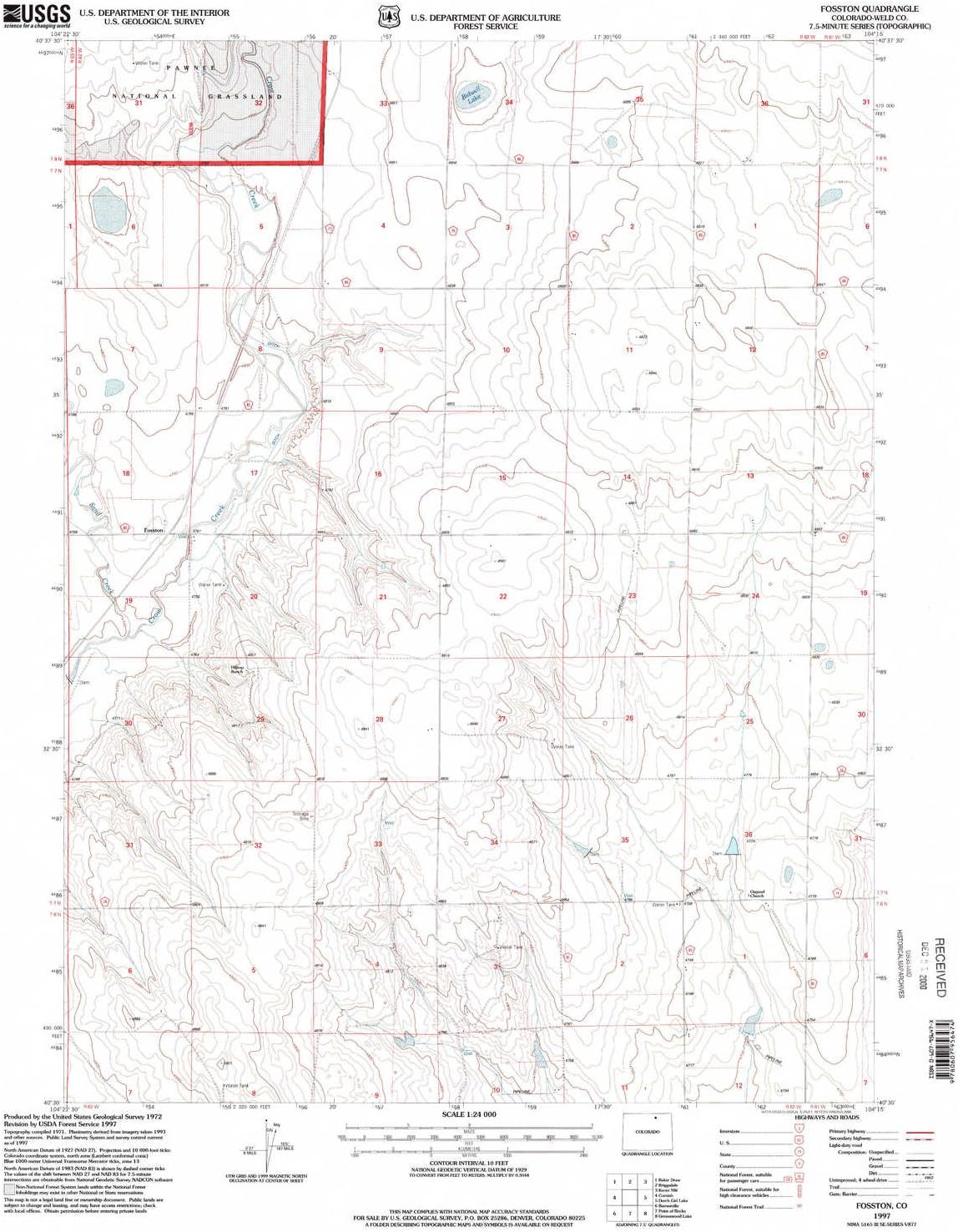 YellowMaps Fosston CO topo map, 124000 Scale, 7.5 X 7.5