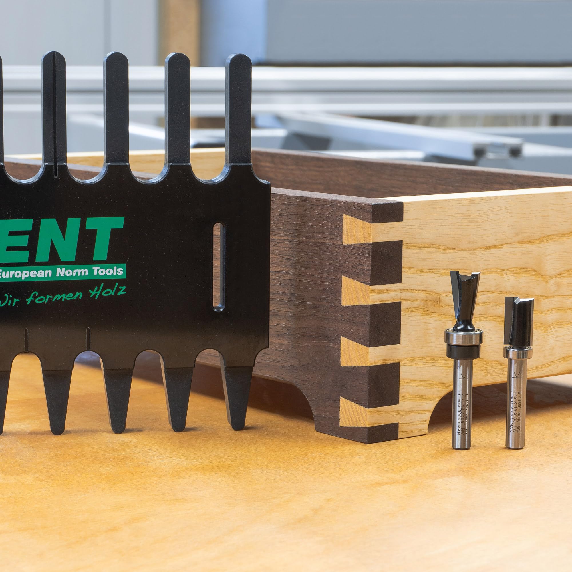 ENT 09052 dima di fresatura a denti metrici con set di Frese da 2 pezzi, per giunti a denti di alta qualità, in metallo duro, gambo 8 mm