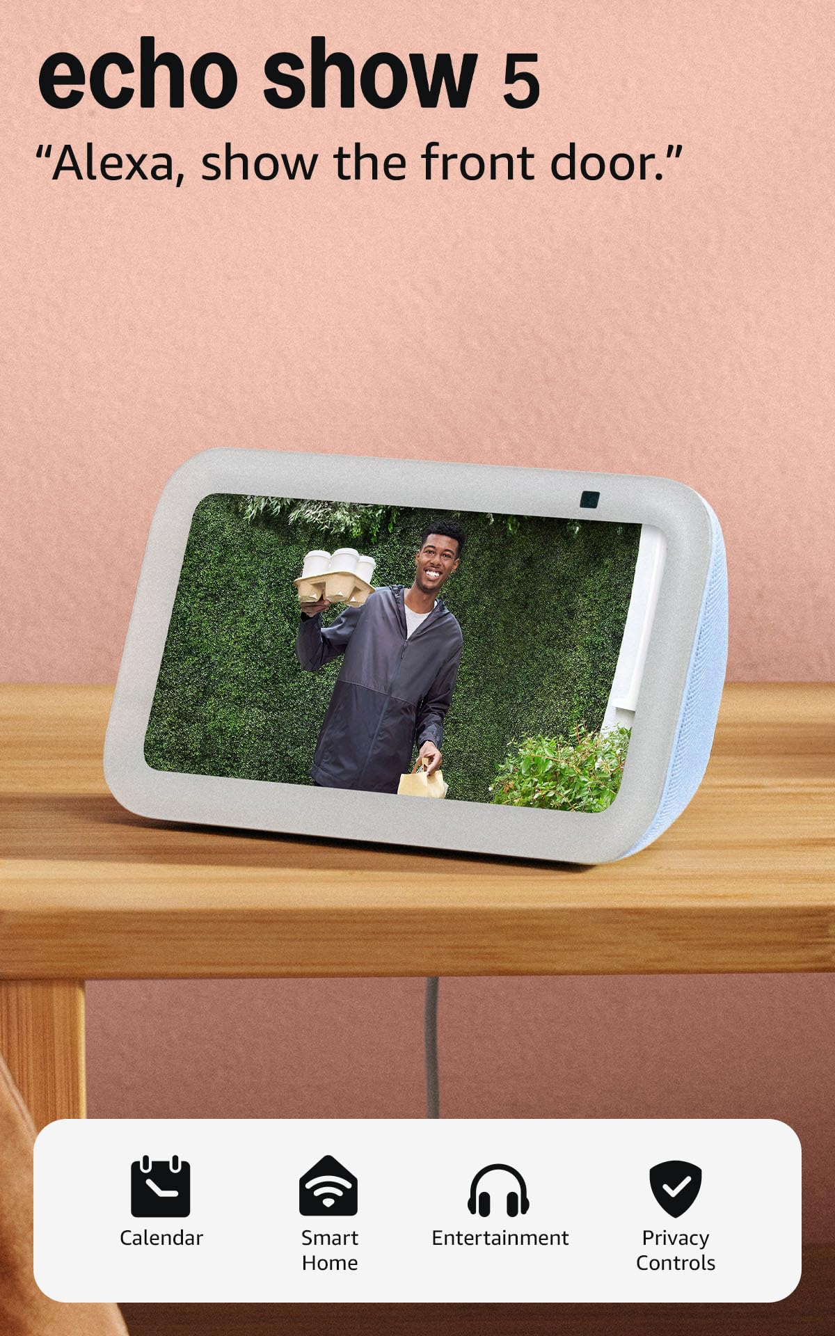 Amazon Echo Show 5 (newest model), Smart display with Alexa+ Early Access, 2x the bass and clearer sound, Cloud Blue