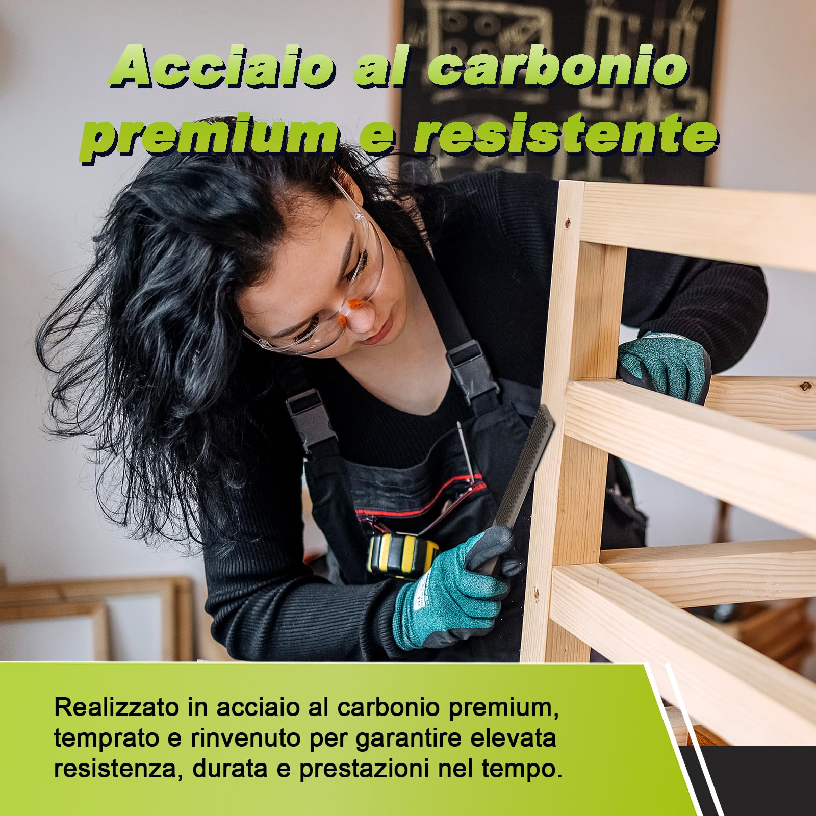 MORROWIND Raspa per Legno, 20 cm Utensile Manuale 4-in-1 in Acciaio ad Alto Tenore di Carbonio con Superfici Piana, Semitonda, Rotonda e Raspa, per Legno, Metallo Tenero e Plastica, 2-Pezzo