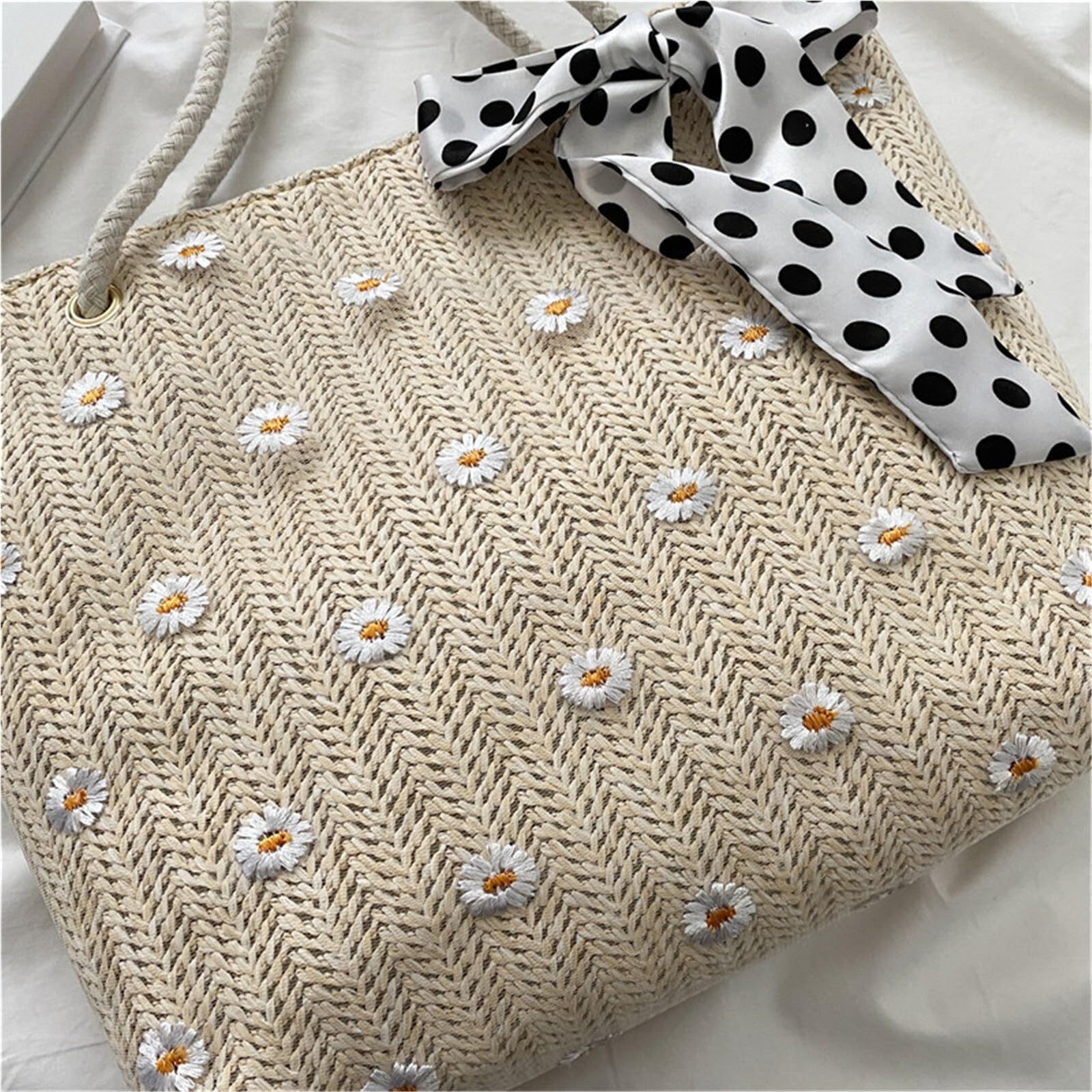 Borsa a tracolla estiva in paglia intrecciata casual in for donna Borse da spiaggia in di grande capacità Borsa da donna