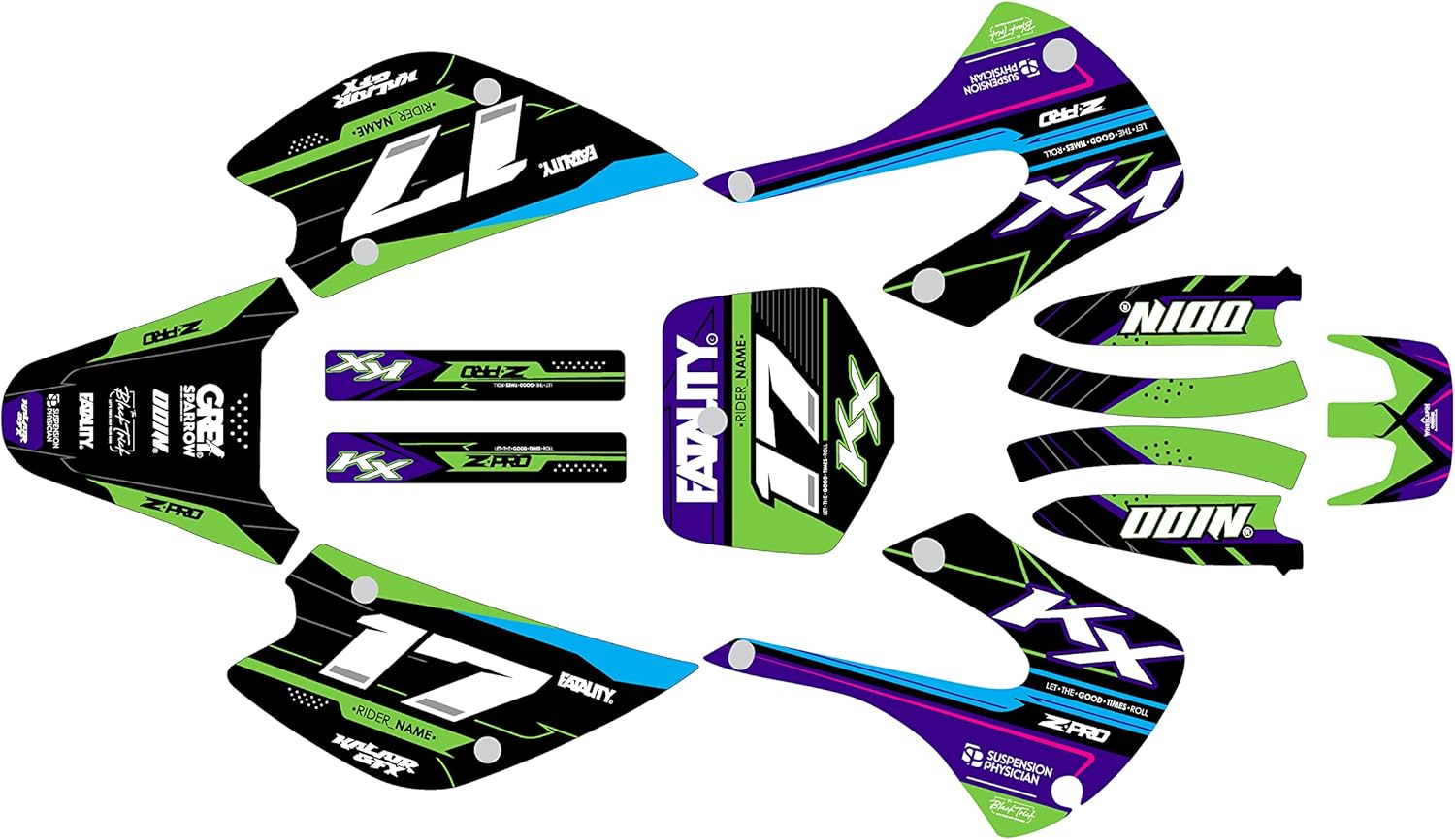 Kalair GFX Graphics Kit for Kawasaki KX85 (20012013) AXIS