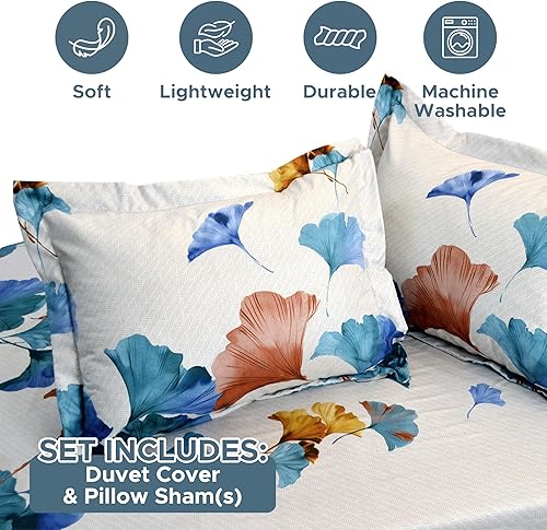 Miniatura 3 de Essina Juego de funda de edredón Queen  Funda nórdica de microfibra de 3 piezas con 2 fundas de almohada  Funda nórdica resistente a las arrugas