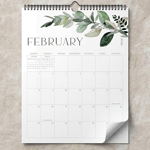 Aesthetic 2026 Wall Calendar - Runs from January 2026 Until July 2027 - The Perfect Large Modern Greenery Calendar Planner for Easy Organizing