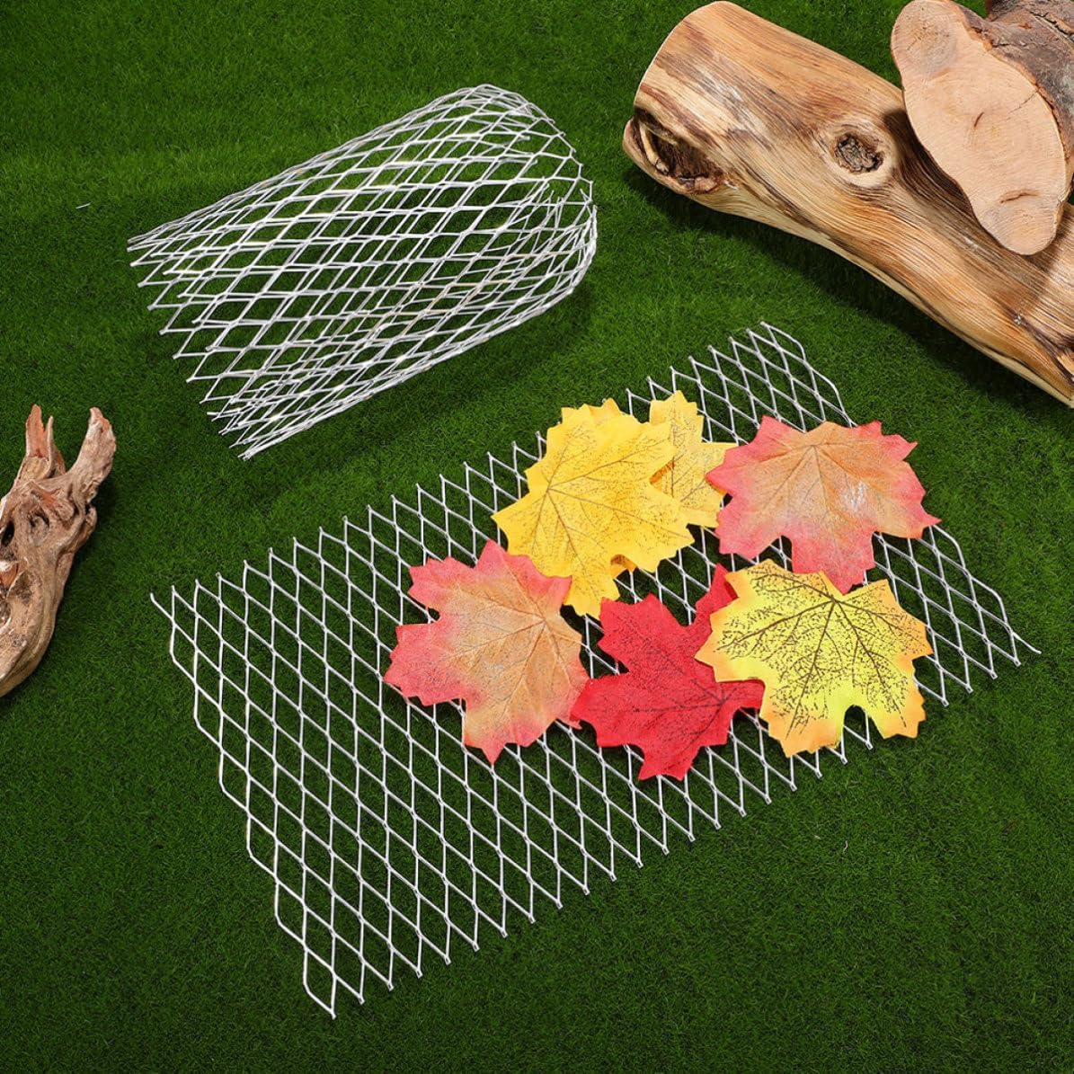 Downspout Silver Precision Expandable Guard 8pcs Gutter and Aluminum Mesh Design, Sturdy Leaf Strainer Protector Plate Material for Residential Villa Gutter Systems