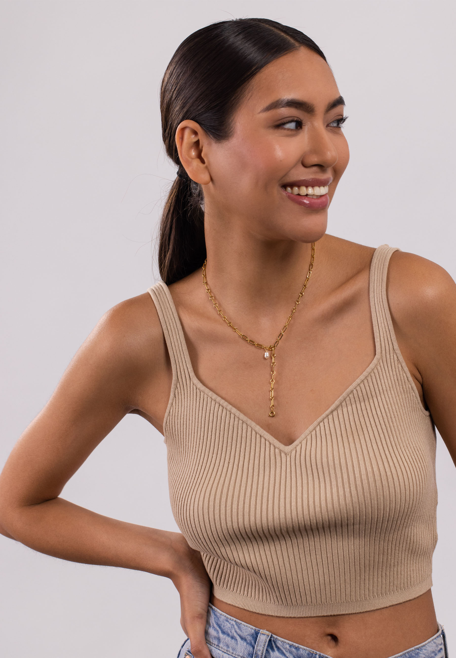Purelei® Feel Good Charm - Collana impermeabile da donna, in acciaio inox, idea regalo per donne, lunghezza 40-45 cm, Acciaio inossidabile