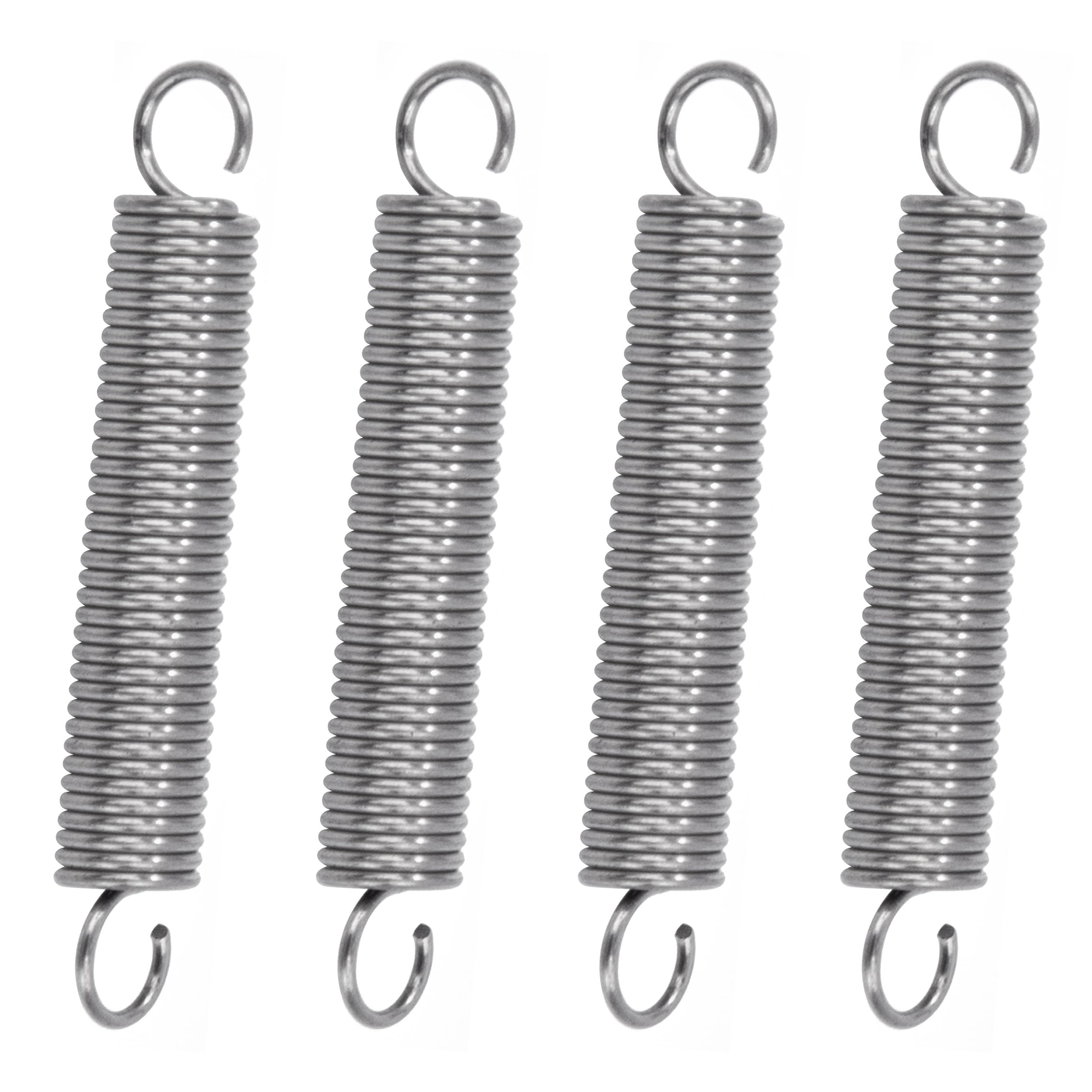 20x Zugfedern Mit Haken 0,5x5x25mm Edelstahl – 0,4kg Zugkraft, Doppelhaken 90°