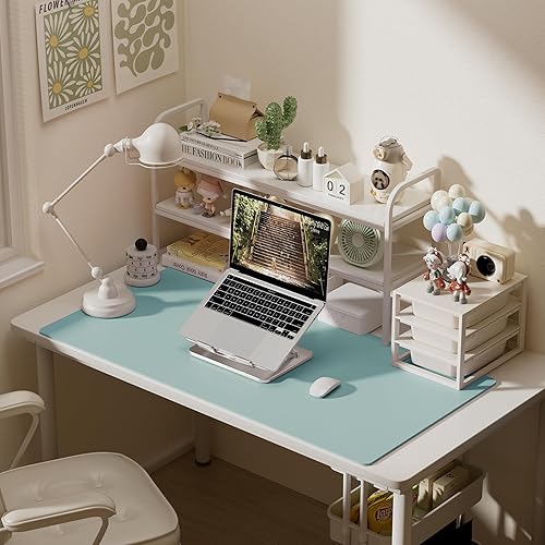 Miniatura 552 de Aothia Tapete protector de escritorio, alfombrilla para mouse, antideslizante, impermeable, de piel sintética, secante de escritorio, para Verde