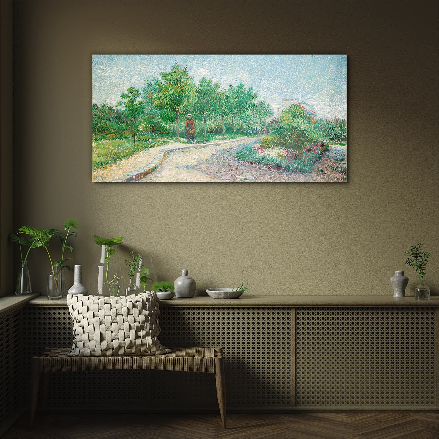 Coloray Pintura Vidrio Acrílico 100x50cm Sala De Estar Cocina Cuadro De Pared De Arte De Vidrio Acryl Mural - Árboles De