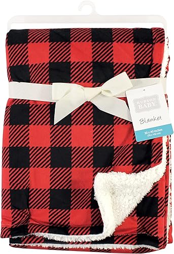 Miniatura 2 de Hudson Baby - Manta de felpa y sherpa unisex para bebé, diseño a cuadros, talla única