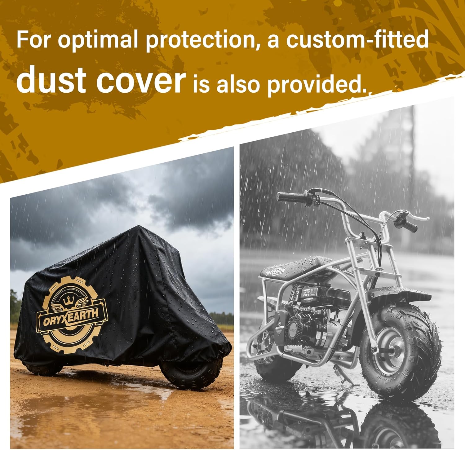 Oryxearth 99CC 4-Stroke Mini Bike, Exclusive Limited Edition with Golden Frame & Rims, Automatic Transmission, Includes Certificate, Collectible Metal Tag & Custom Cover