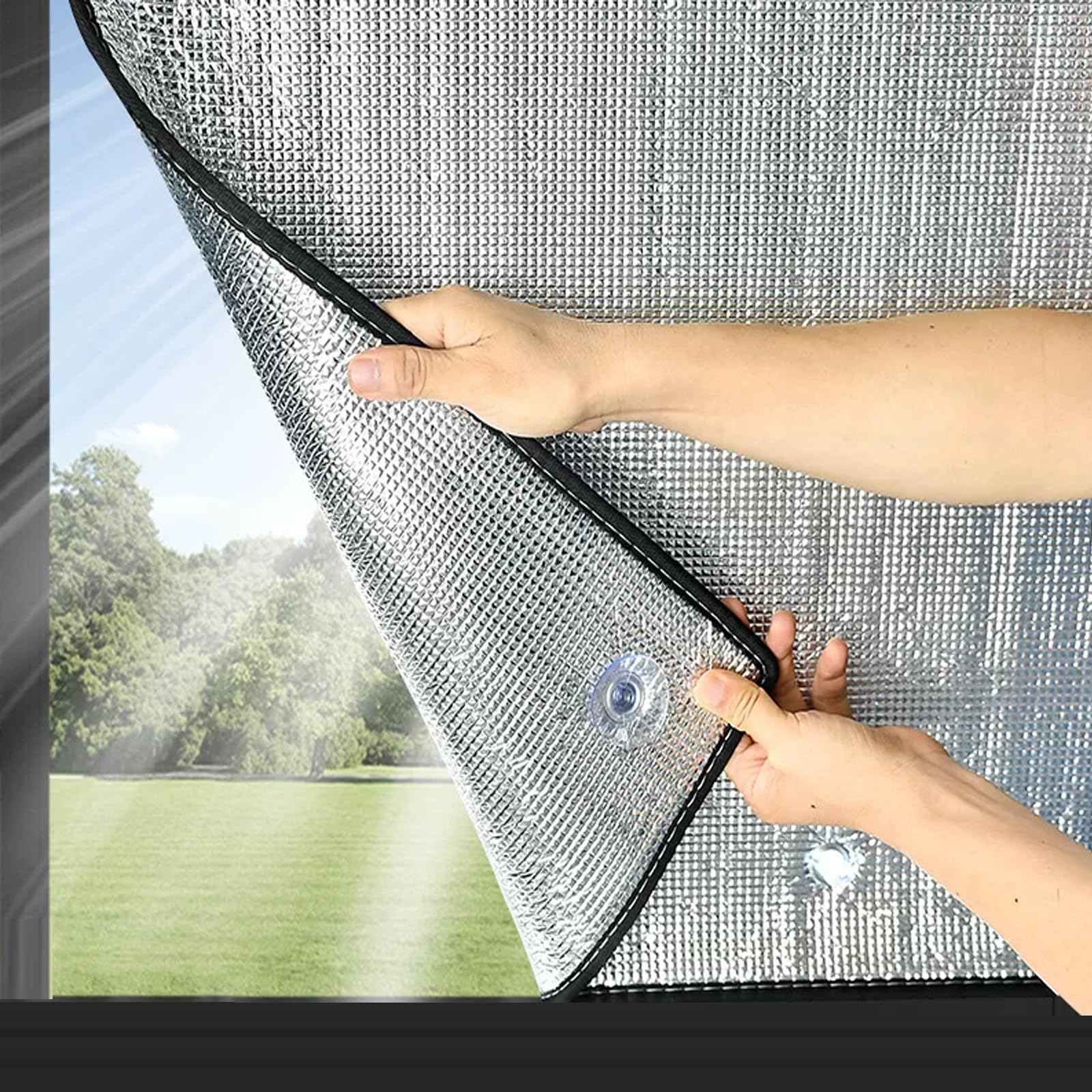 Película Reflectante 8 Mm de Espesor,Película Aluminizada para Vidrio Liso (130x180cm)