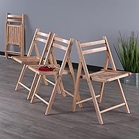 Vista 2 de Winsome Robin Folding Chair Set, No assembly, Natural, Set of 4