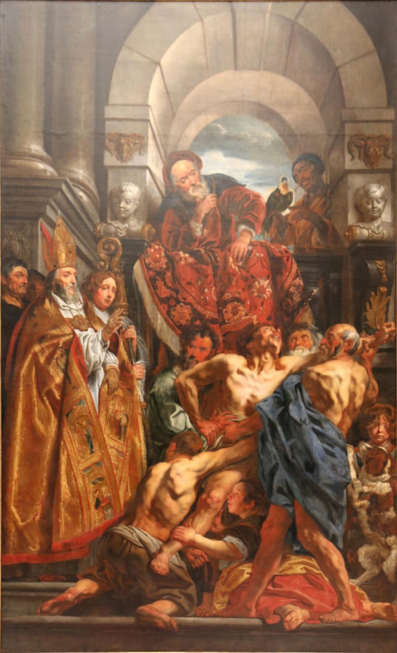 ARTXLXXBN Famous Print Painting Colorful Art Print Saint Guérissant Un Poddédé by Jacob Jordaens Canvas Art Decorations for Home Decor 60x90cm