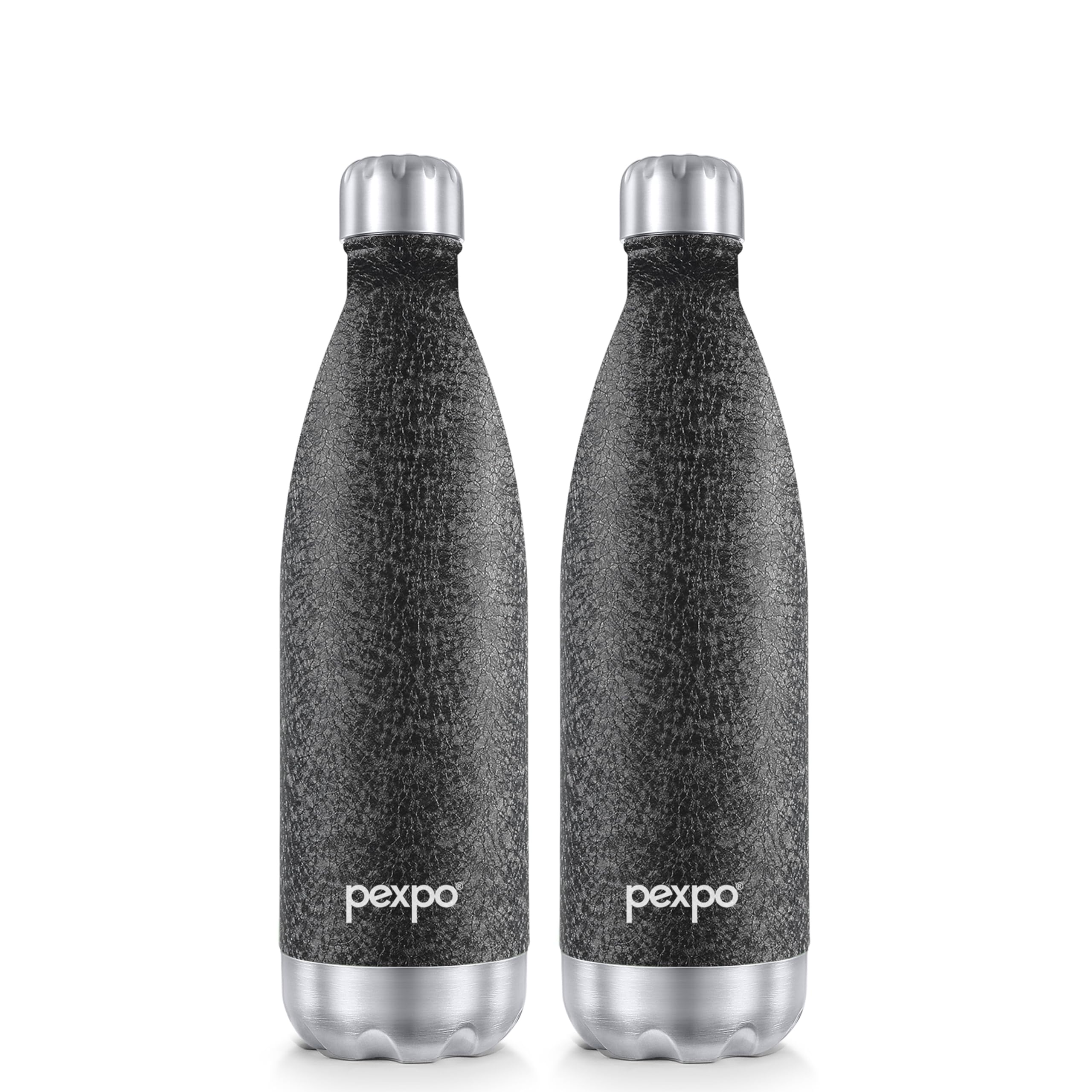 Go24 pexpo Electro Stainless Steel Water Bottle Black 750ml