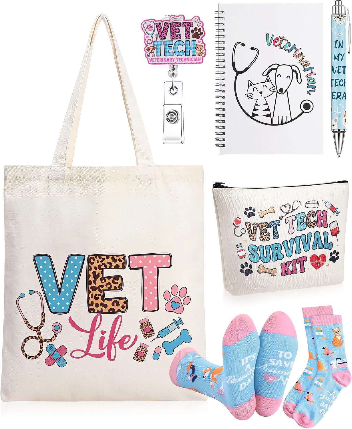 Mimorou 6 Pcs Vet Tech Gifts Set for Women Veterinarian Appreciation Gift