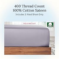 Vista 61 de California Design Den - Sábana ajustada de algodón, suave, 400 hilos, 100 % algodón, elástico que no se zafa, bolsillos profundos, refrescante