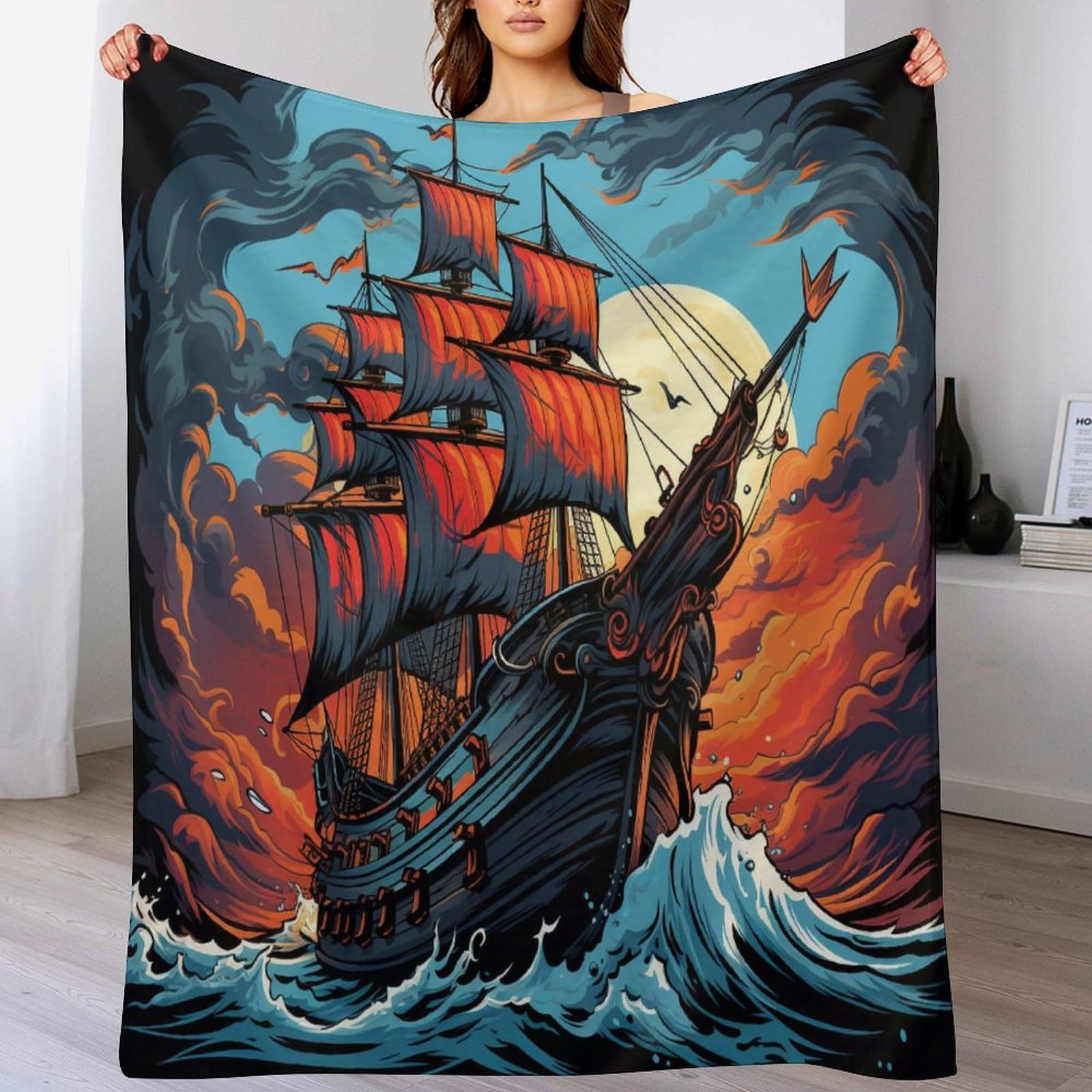 Couverture en flanelle chaude et douce | Plaid polaire canapé 130x180cm