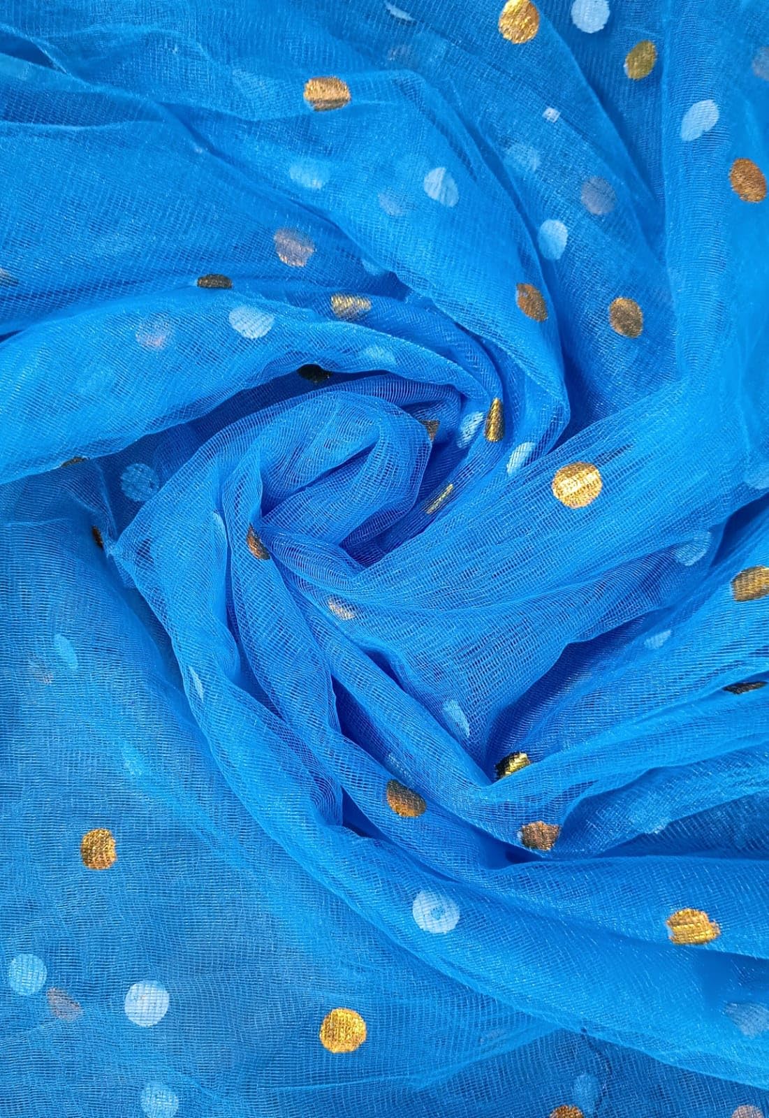 VRB DecTM Multi Purpose Net Fabric Cloth Material for Decoration for Trousseau Packing, Party Hall Decoration, Bouquet,Gift Packing, Party Decor,pooja room decoration items (Polkadot Sky Blue, 10 Mtr) (B0DBM4VL7L) Amazon Price History, Amazon Price Tracker