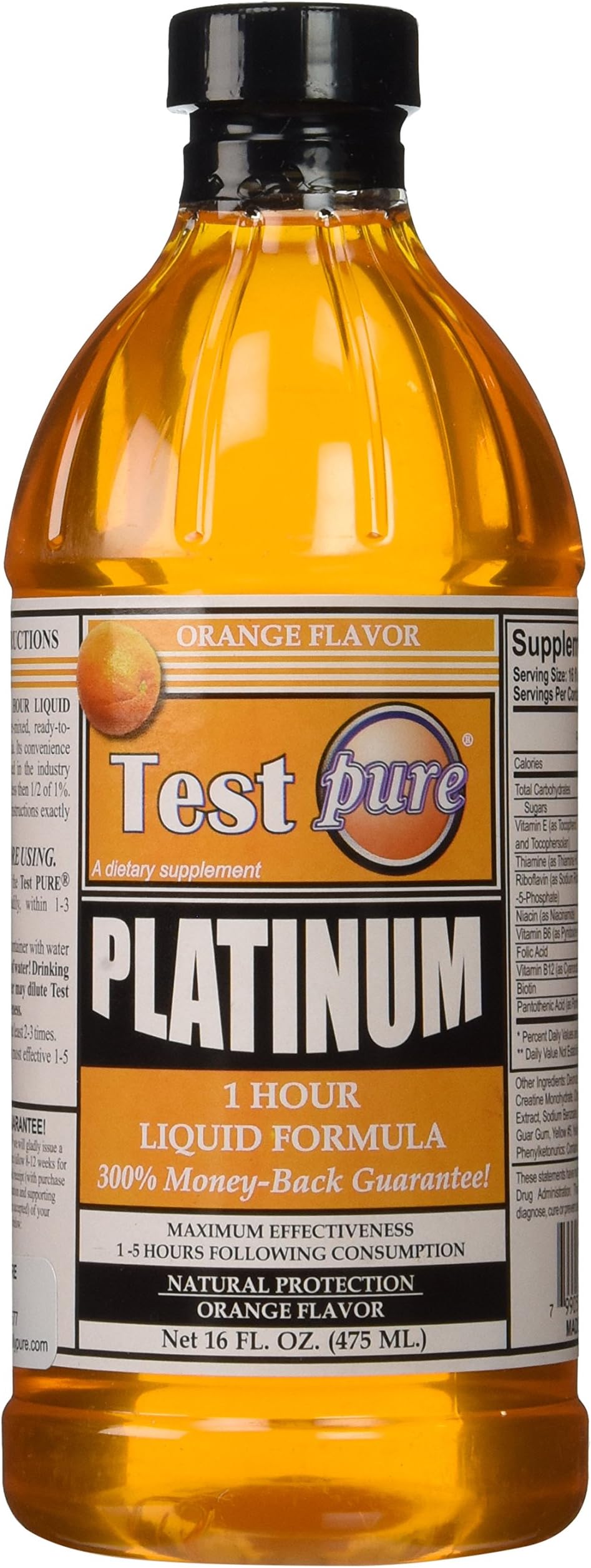 Test Pure Platinum Orange 16oz Bottle