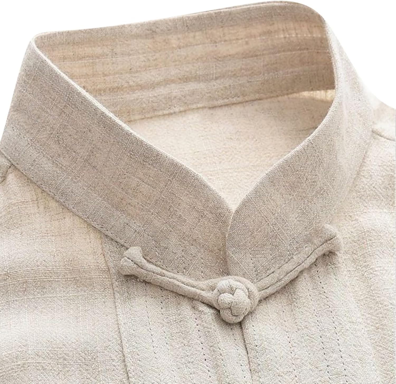 Men's Vintage Cotton Linen Tang Suit Chinese Traditional Mandarin Collar Kung Fu Shirts Long Sleeve Tai Chi Outfits